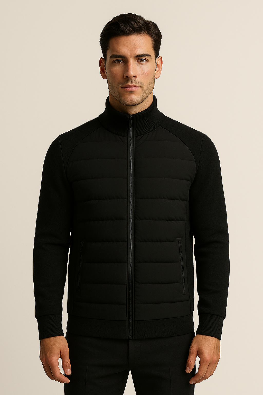 Veste Padded en Laine Sorrento Noire