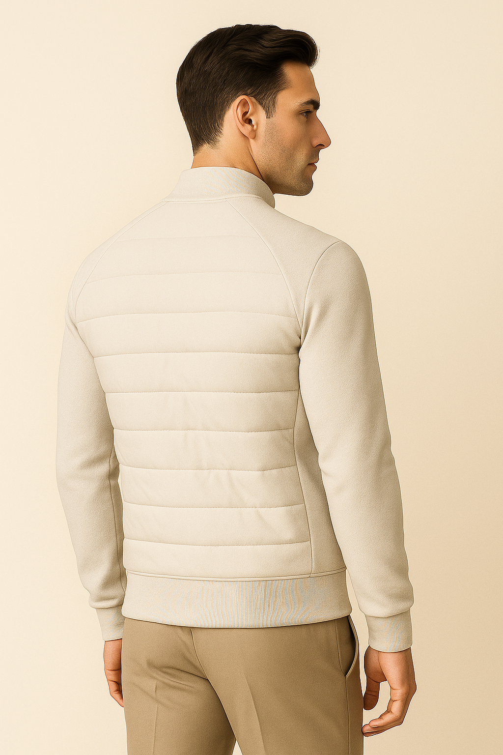 Veste Matelassée en Laine Sorrento Ivoire