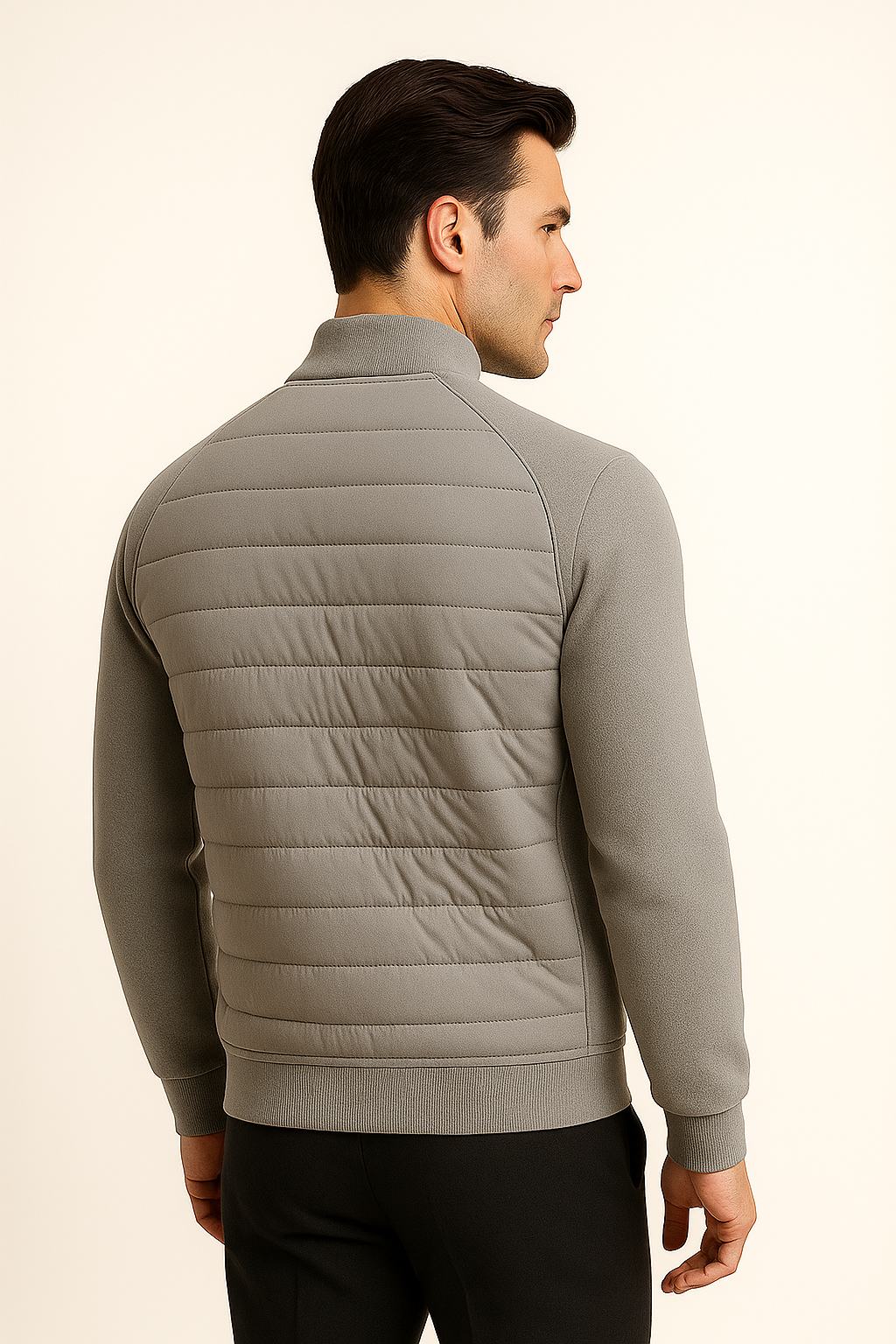 Veste Padded en Laine Sorrento Grise