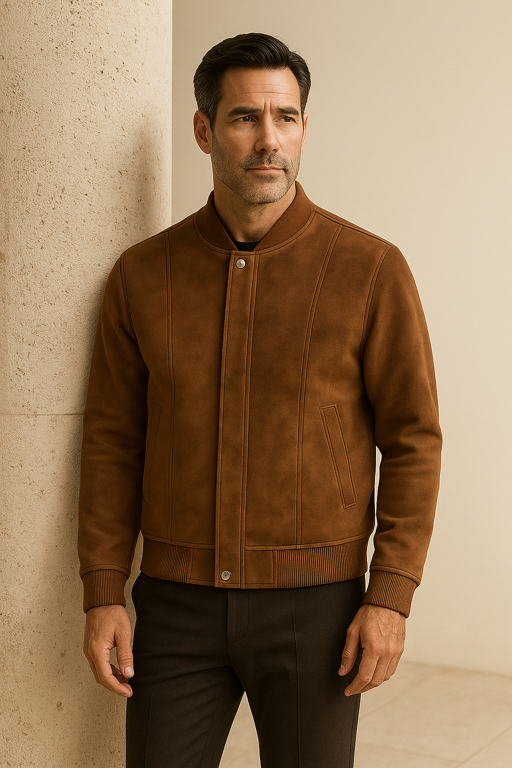 Bomber Suédé Montieri Marron