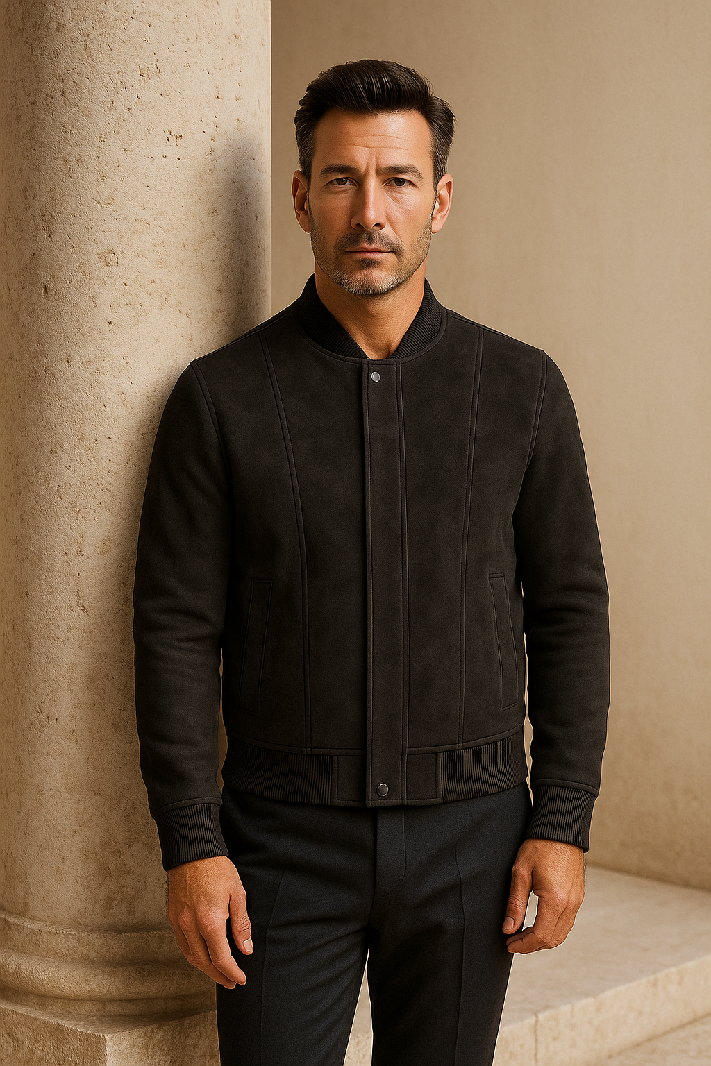 Bomber Suédé Montieri Noir