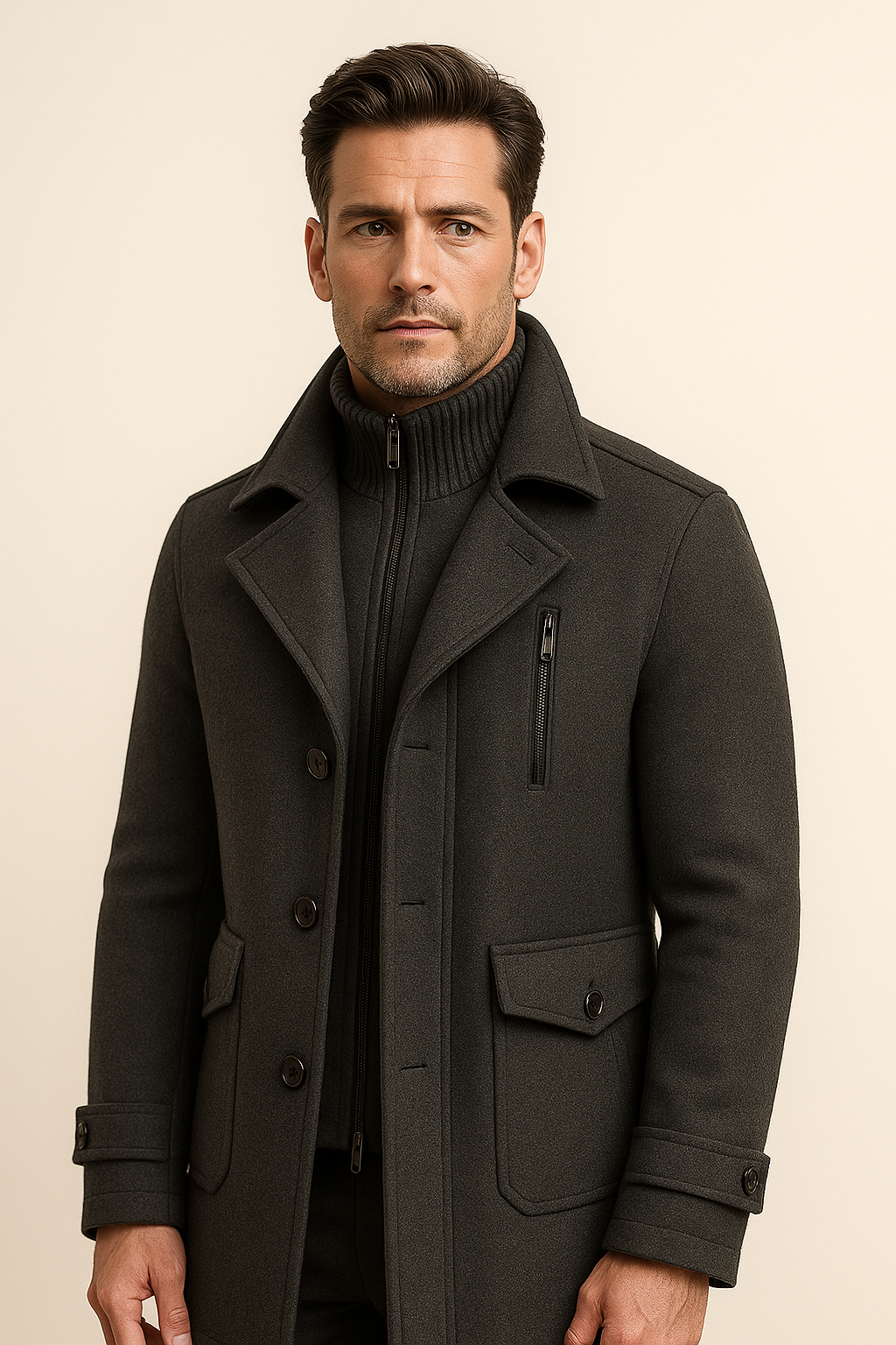 Manteau Melvin Field Gris