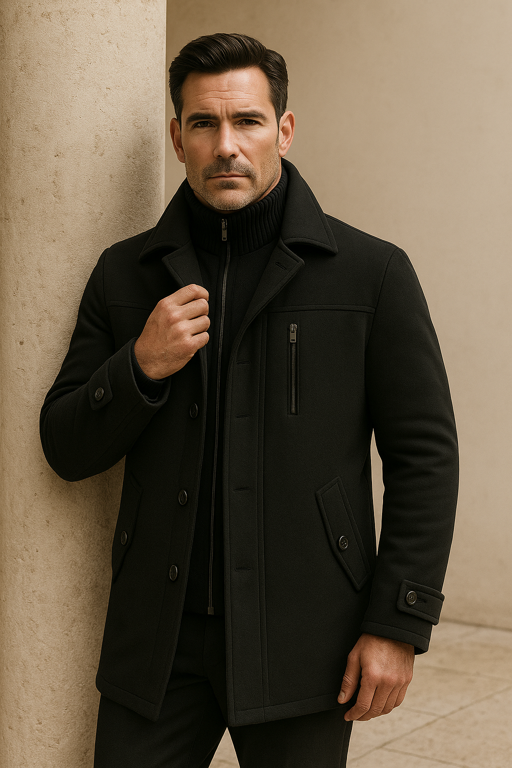 Manteau Melvin Field Noir