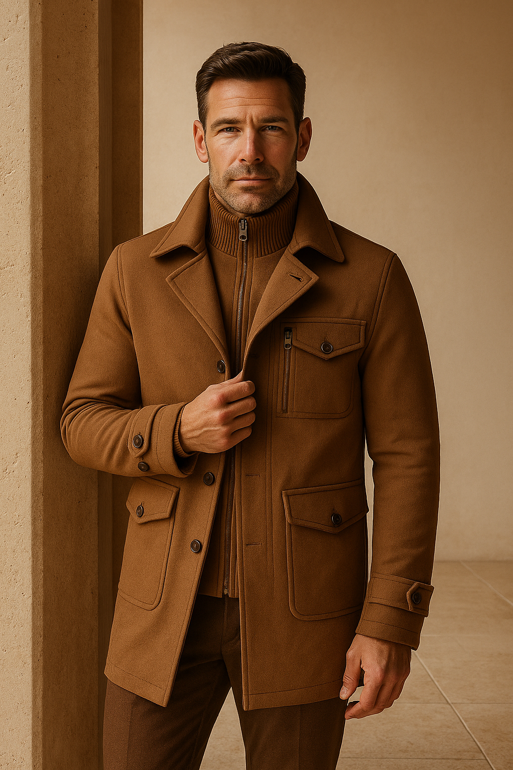 Manteau Melvin Field Orange