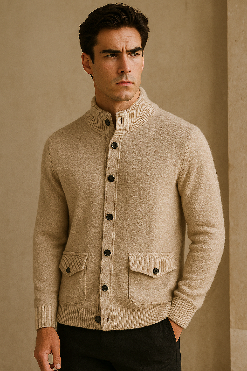 Gilet en Cachemire Giotto Sable