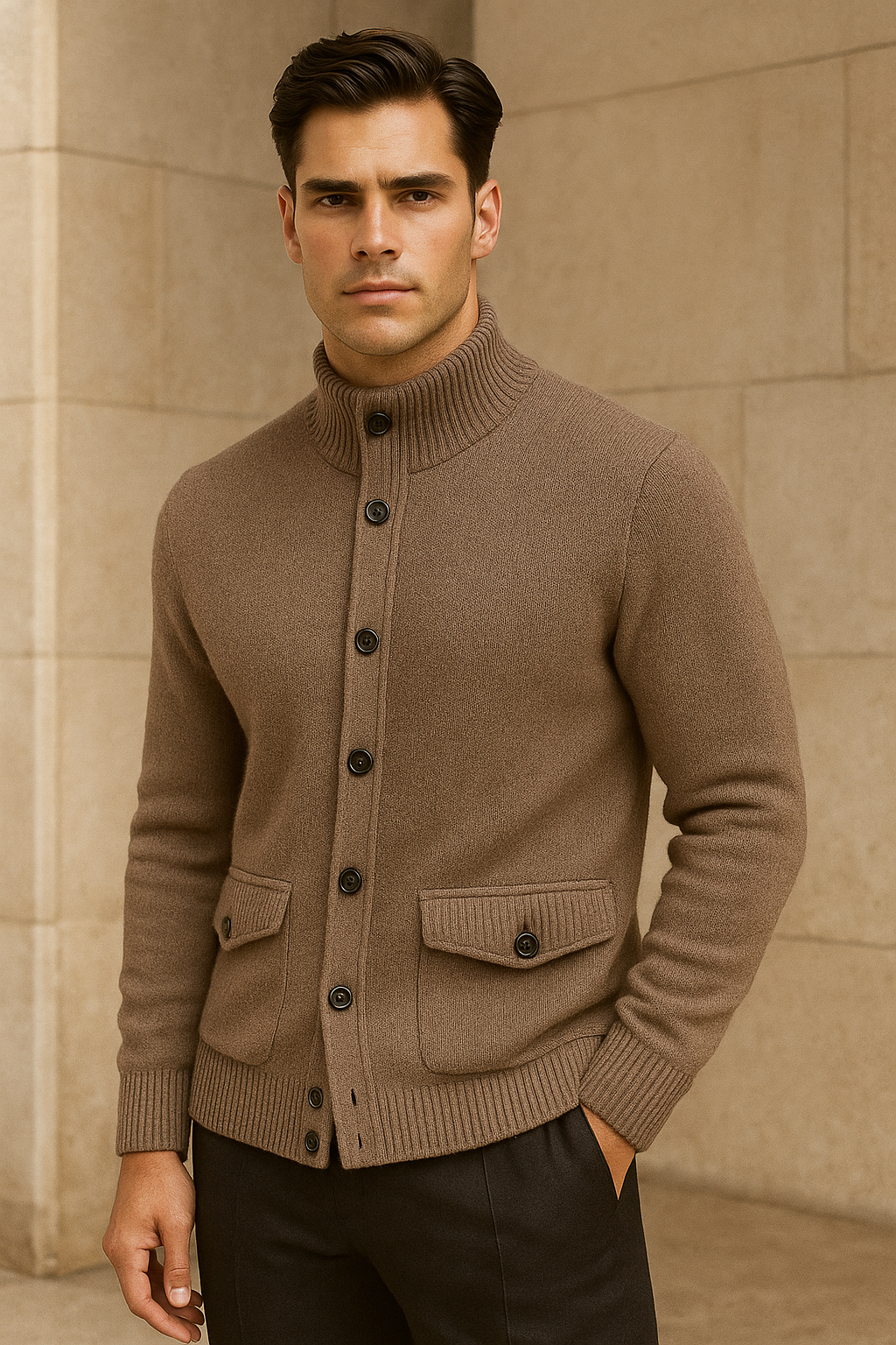 Gilet en Cachemire Giotto Mocha