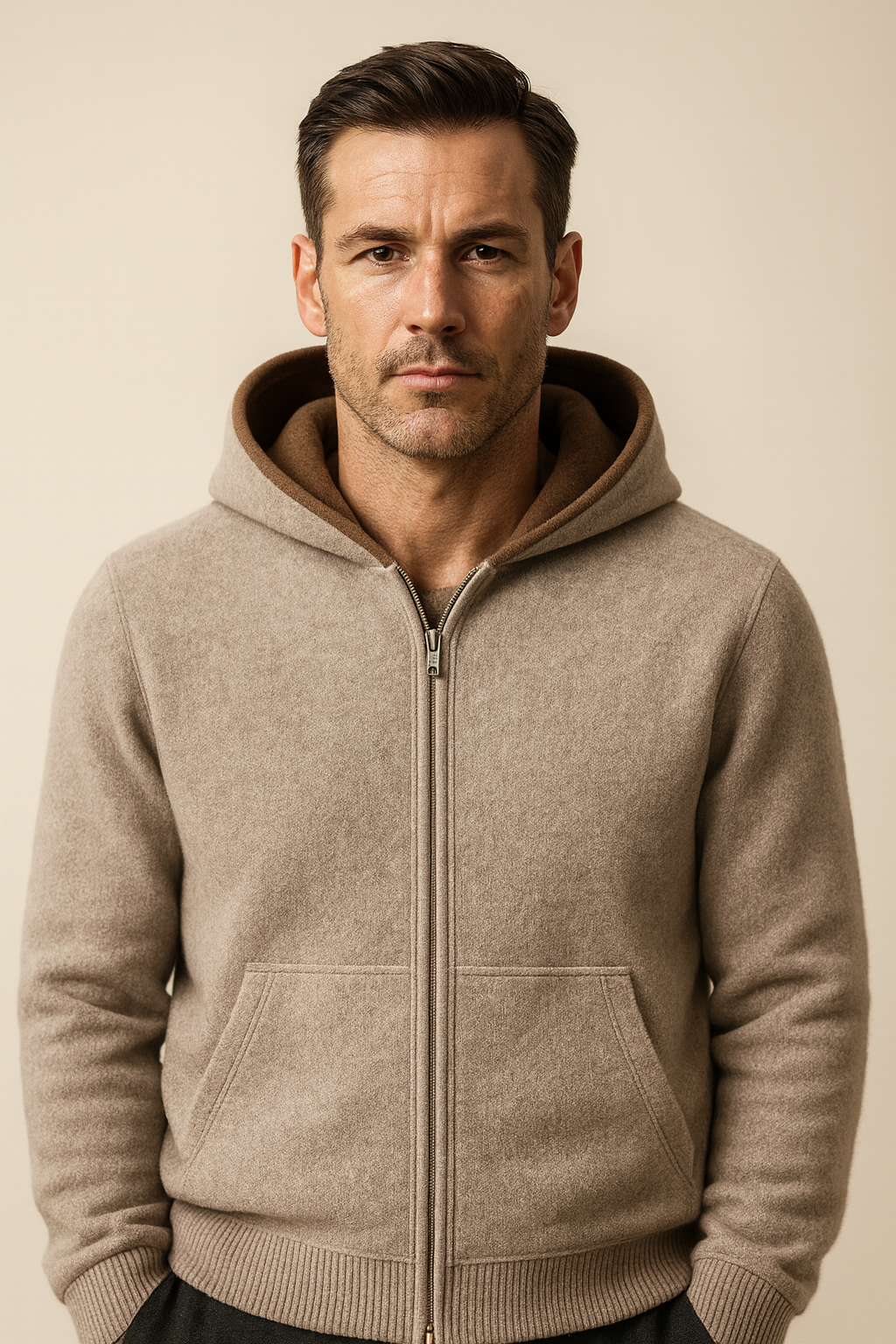 Gilet Zippé Marco Marron