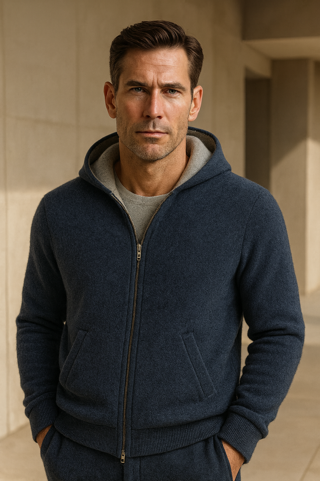 Gilet Zippé Marco Gris