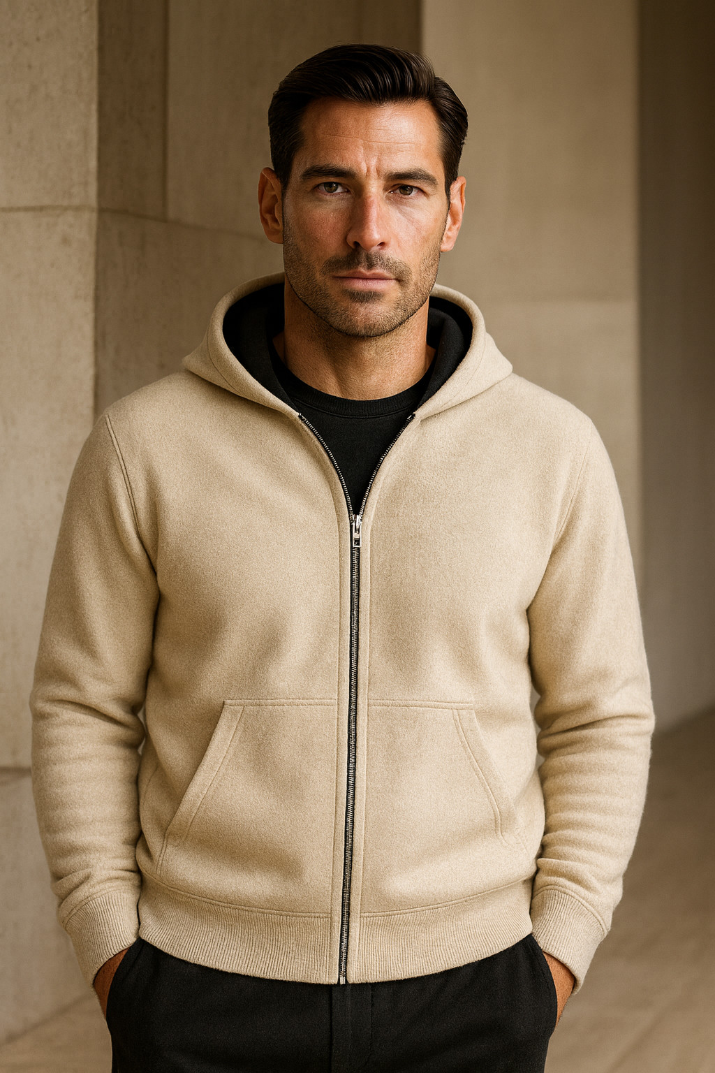 Gilet Zippé Marco Ivoire