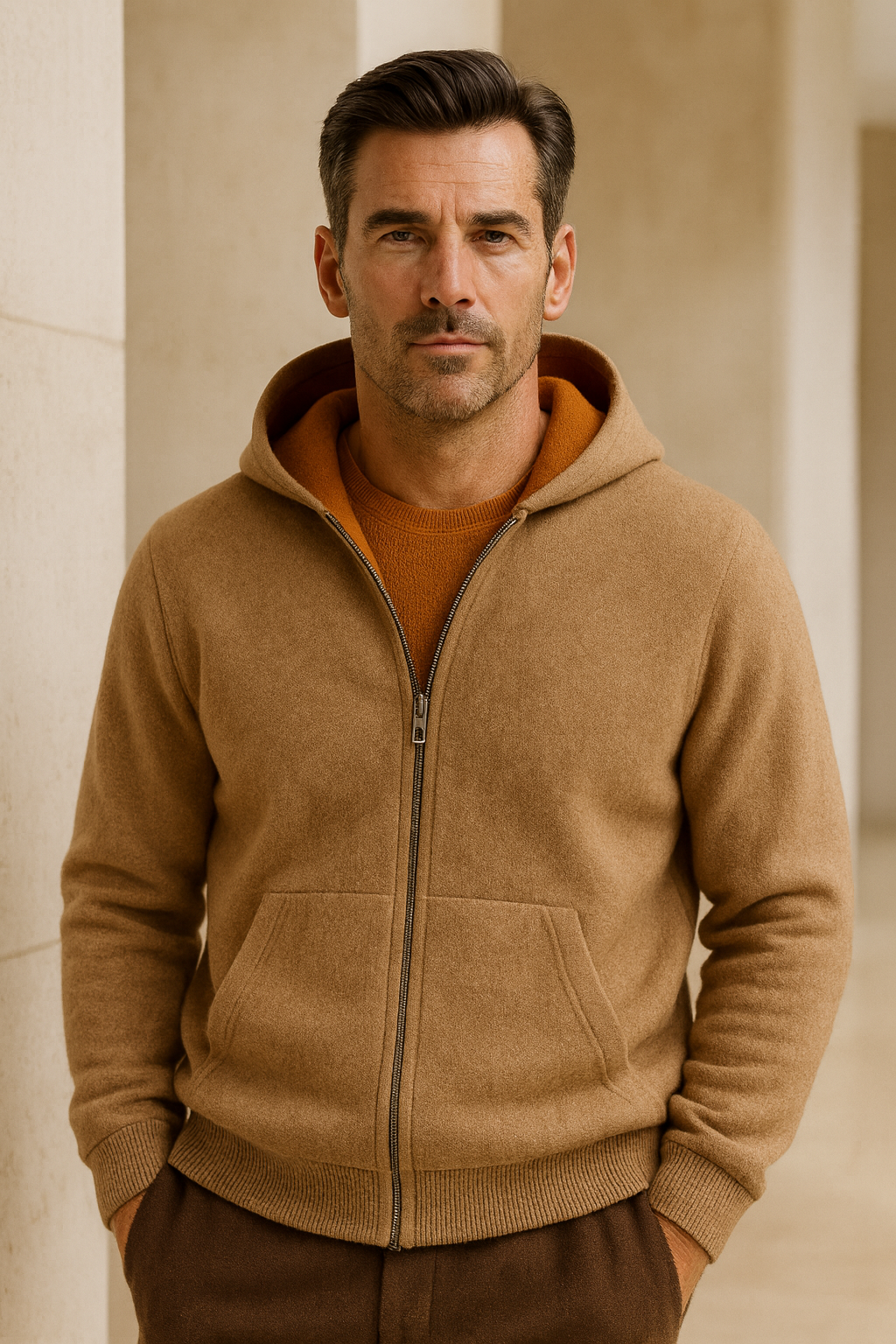 Gilet Zippé Marco Sable