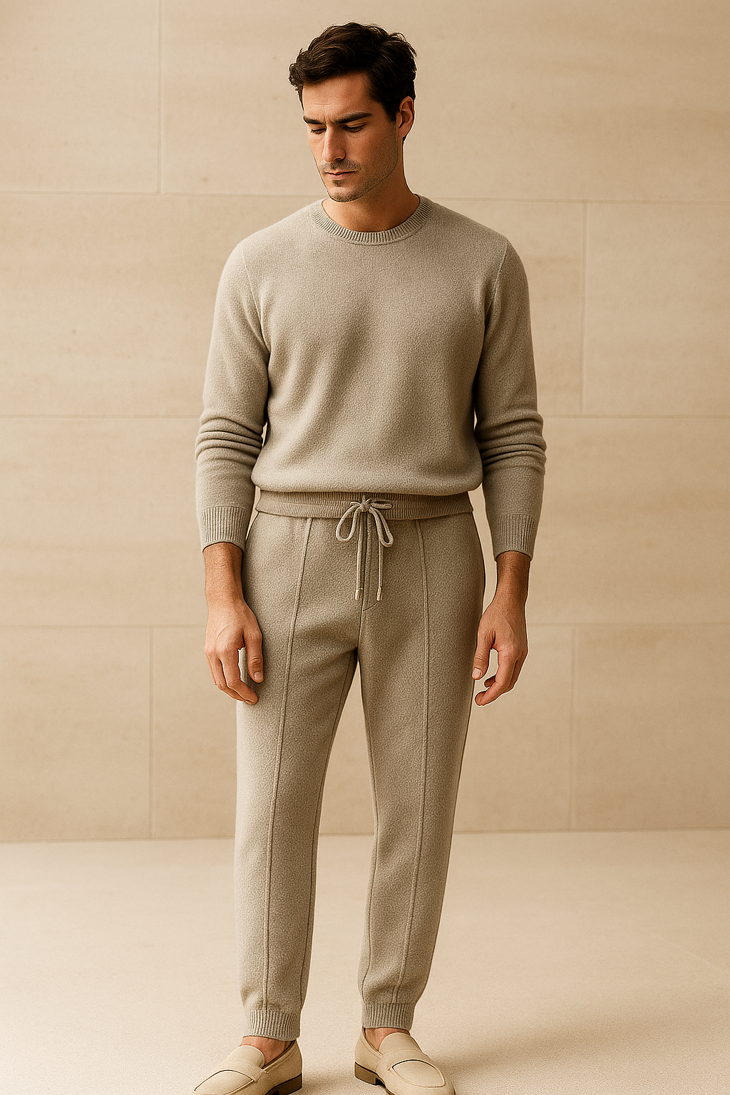 Pantalon en Cachemire Sartore Gris