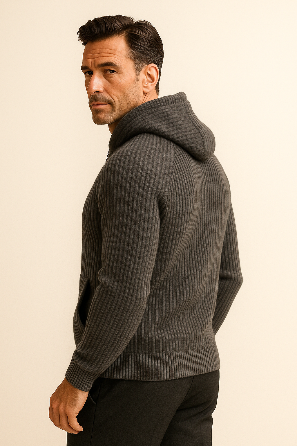 Georgio Pull à Capuche Gris Foncé