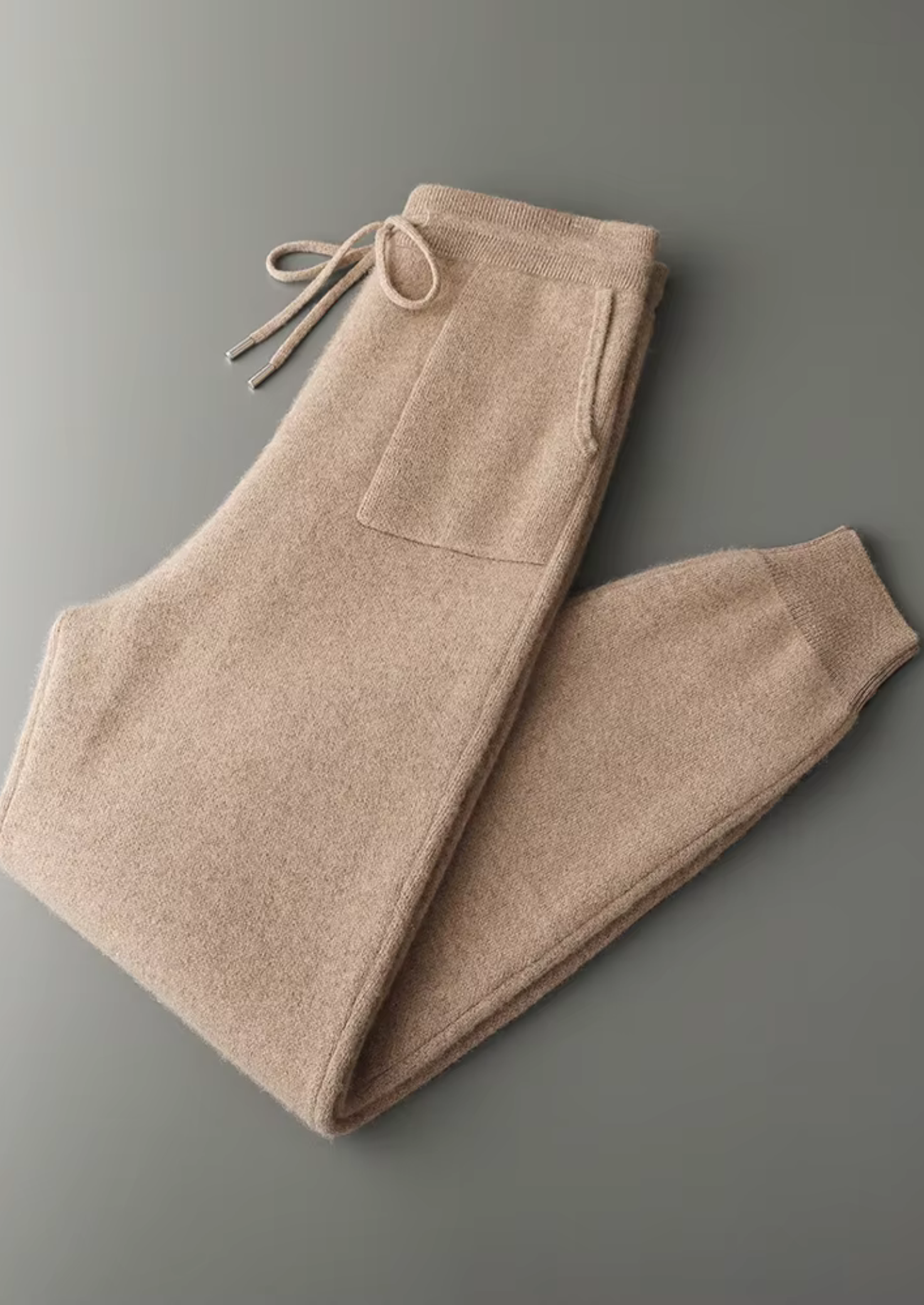 PANTALONI DA TEMPO LIBERO IN PREGIATO CASHMERE