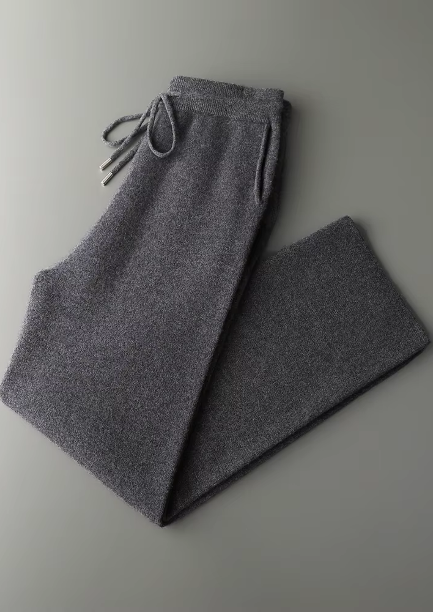 PANTALONI COMODI IN PREGIATO CACHEMIRE