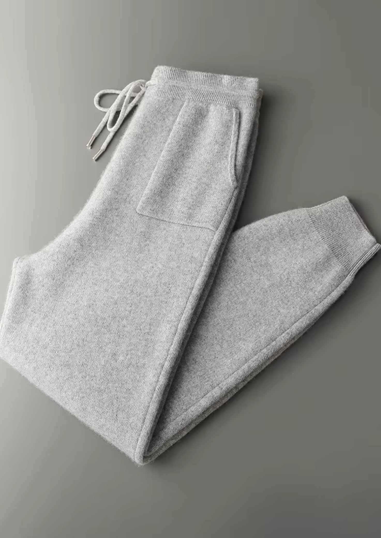 PANTALONI DA TEMPO LIBERO IN PREGIATO CASHMERE