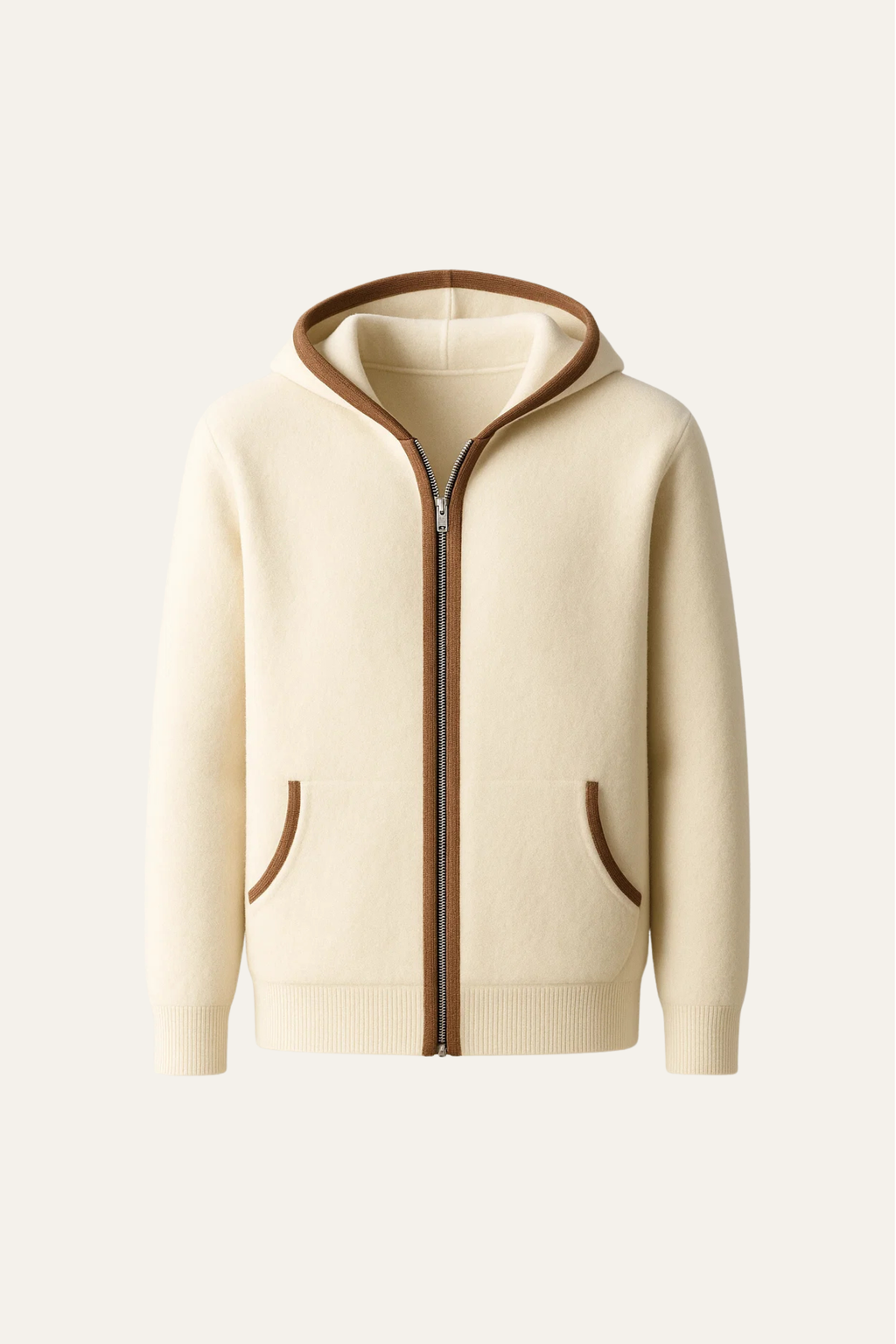 Cardigan à Capuche Leonardo Crème