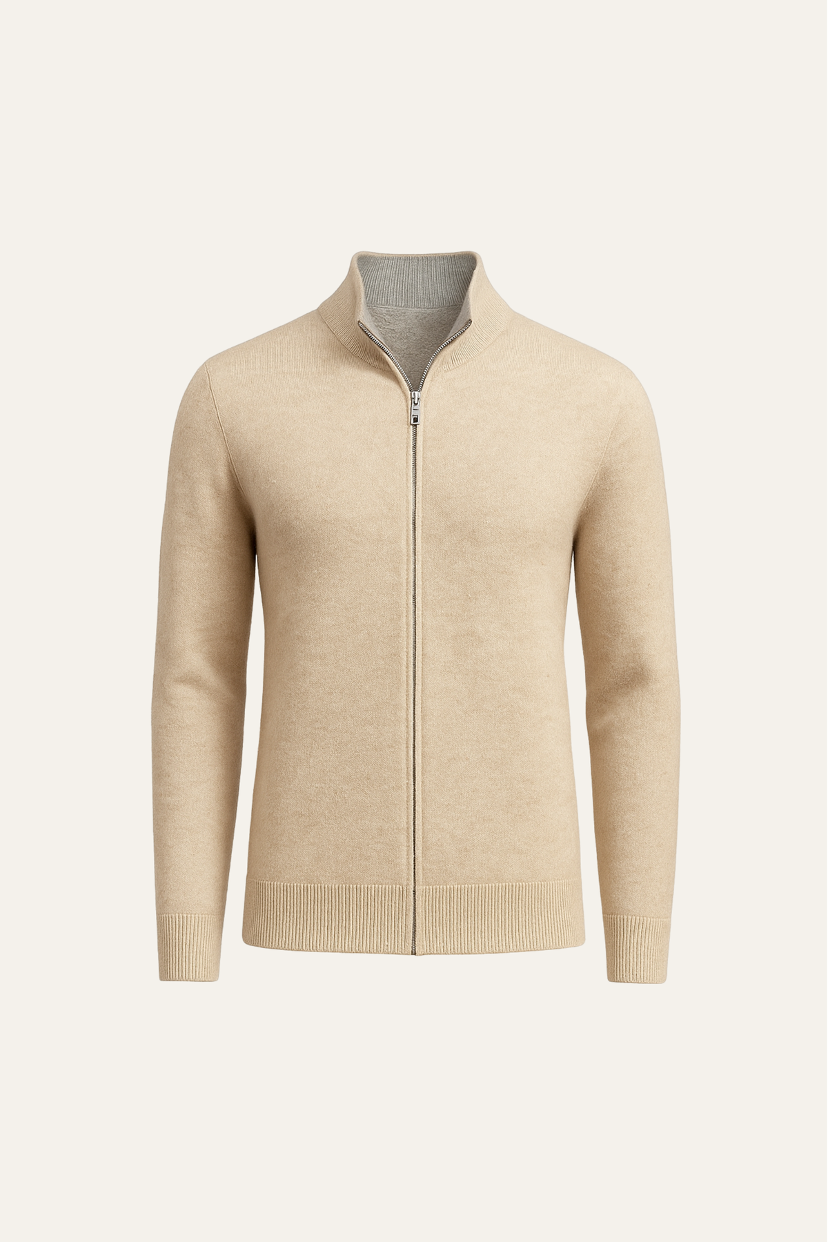 Marciello Gilet Réversible en Cachemire Beige & Gris