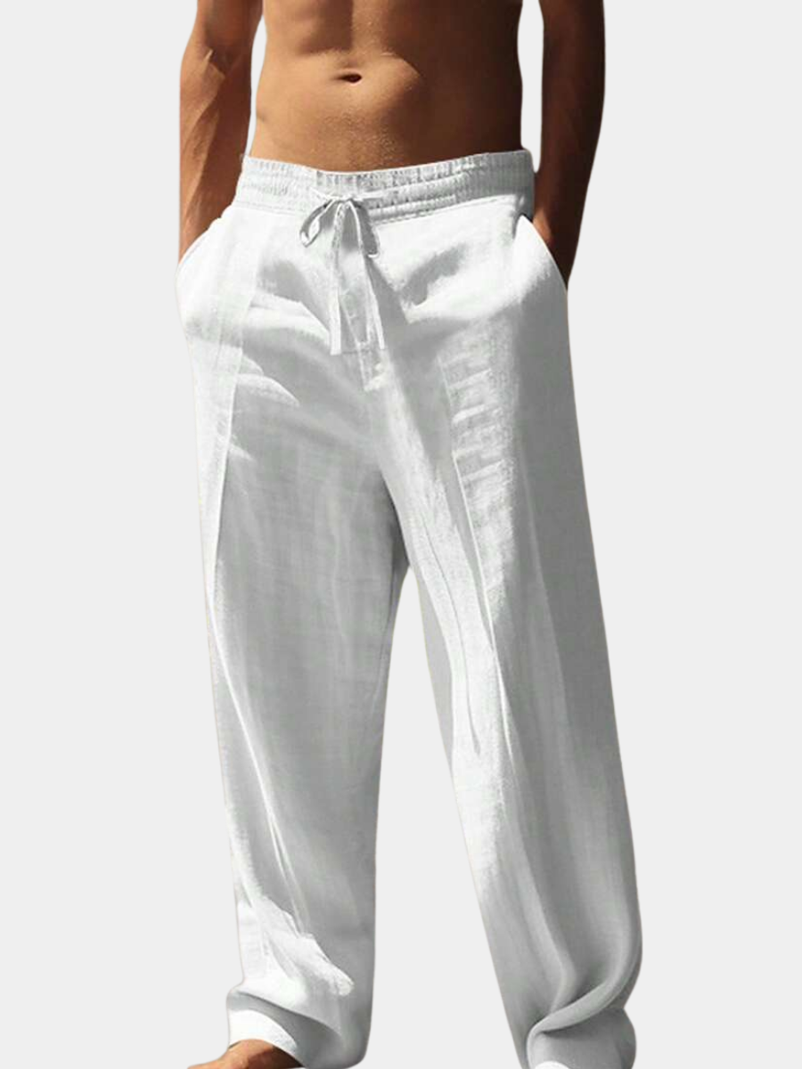 MATHIS | PANTALONE LEGGERO IN LINO CON CORDINO