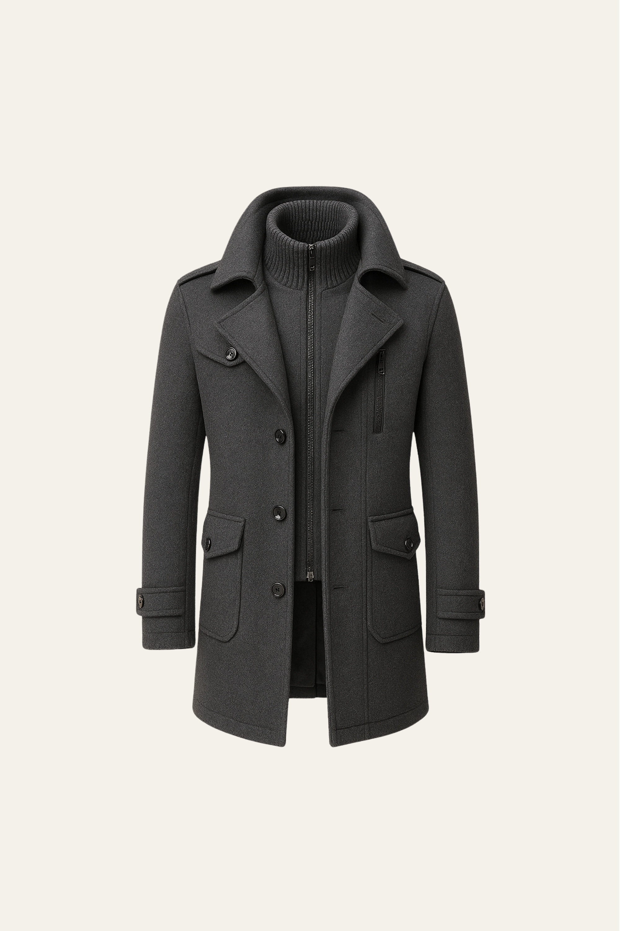 Manteau Melvin Field Gris