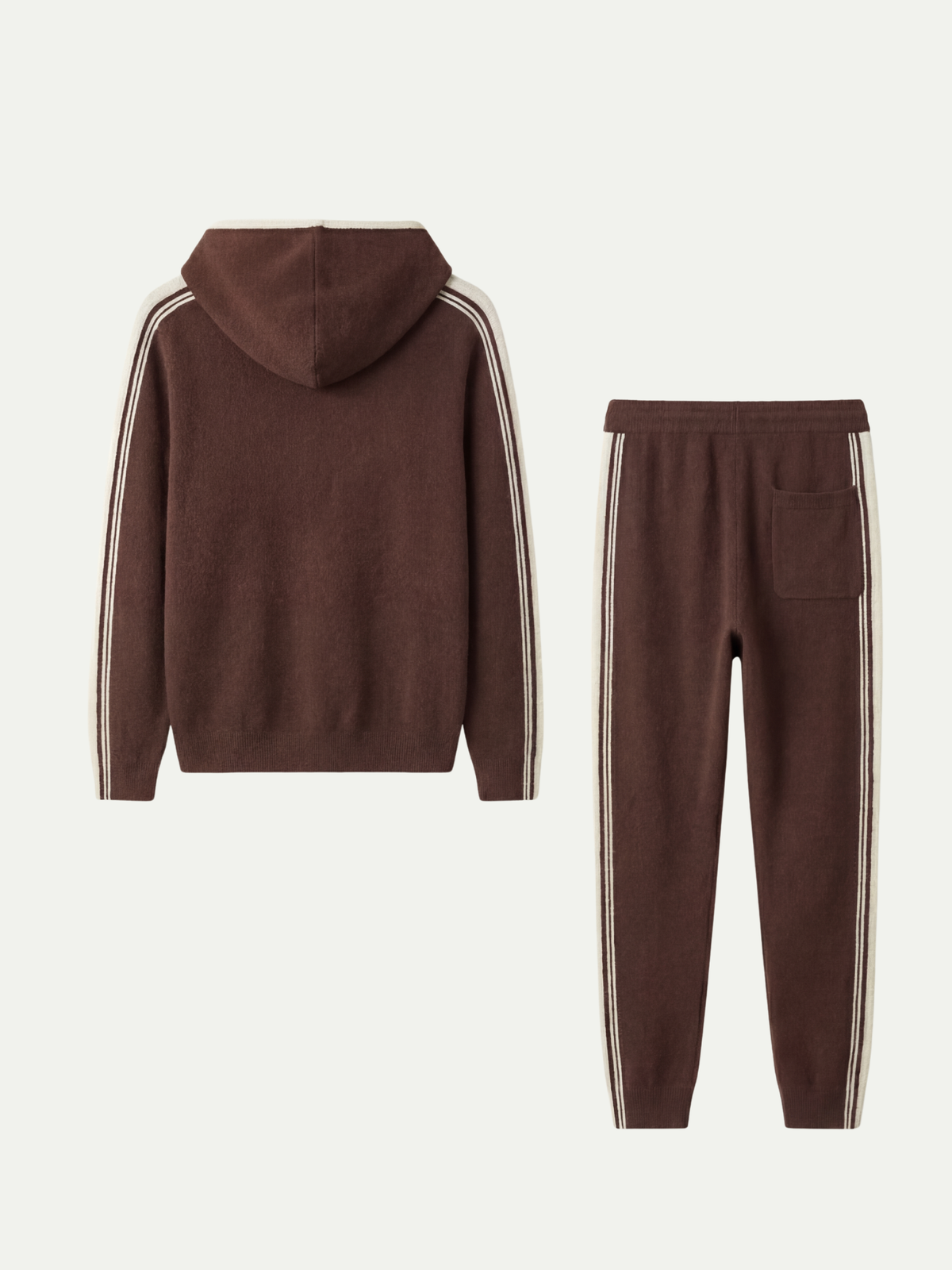 Ensemble de survêtement en cachemire Sion Marron