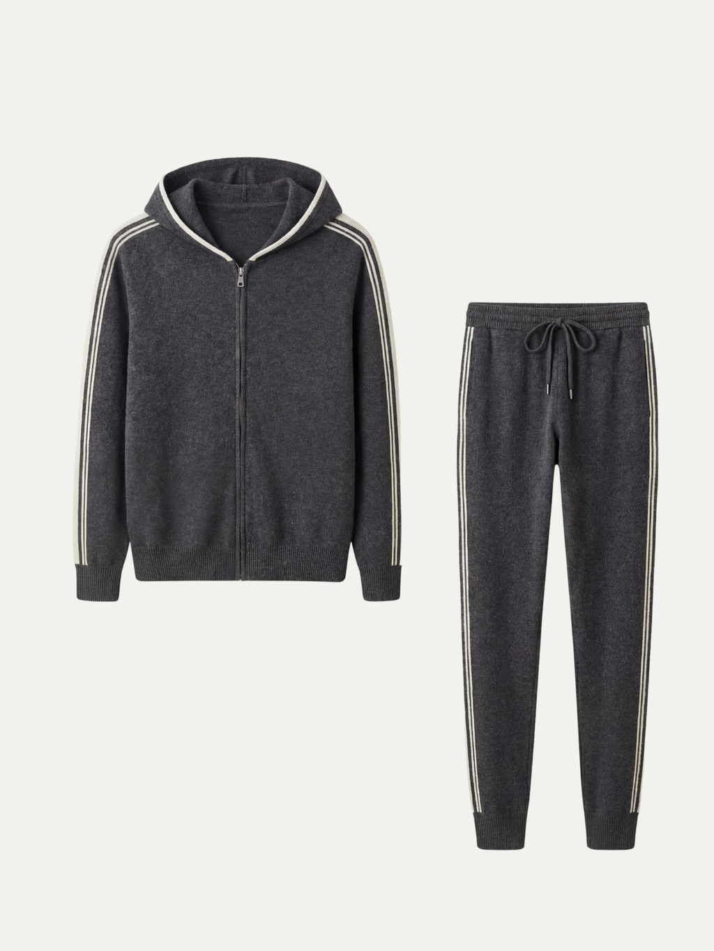 Ensemble de survêtement en cachemire Sion Gris Foncé