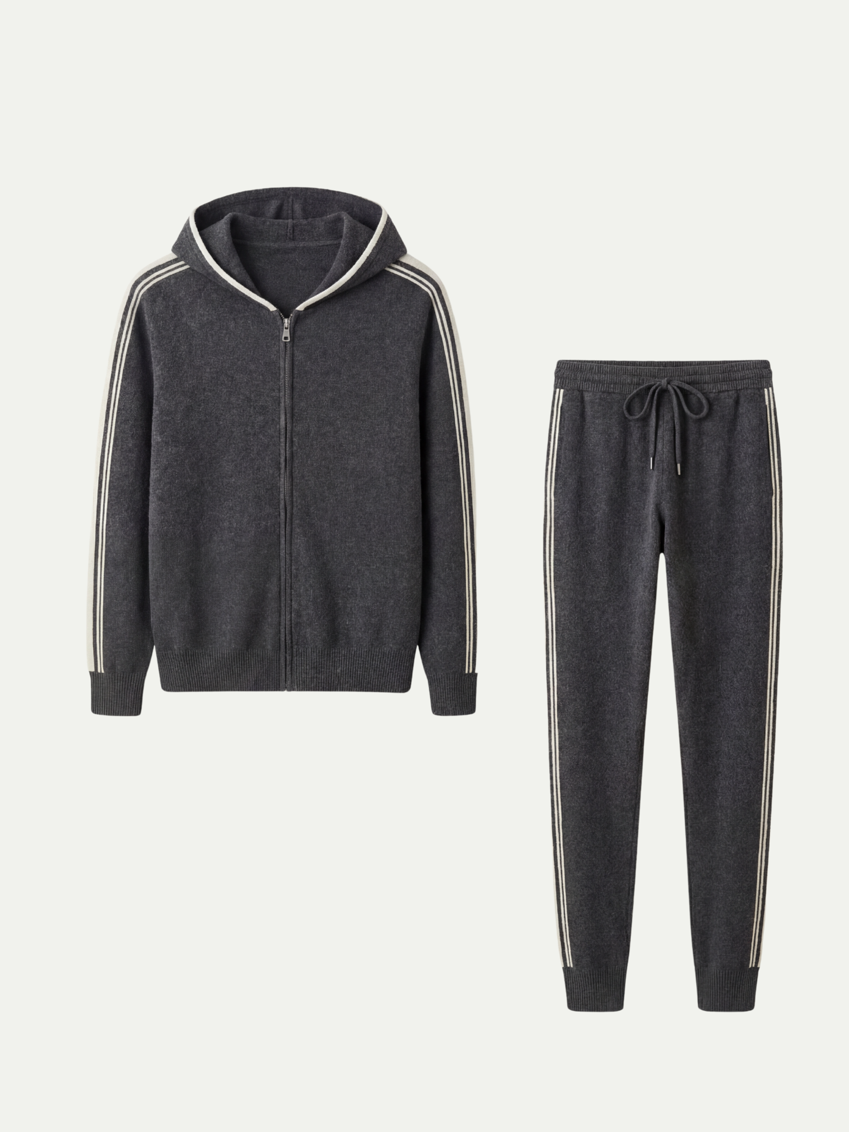 Ensemble de survêtement en cachemire Sion Gris Foncé