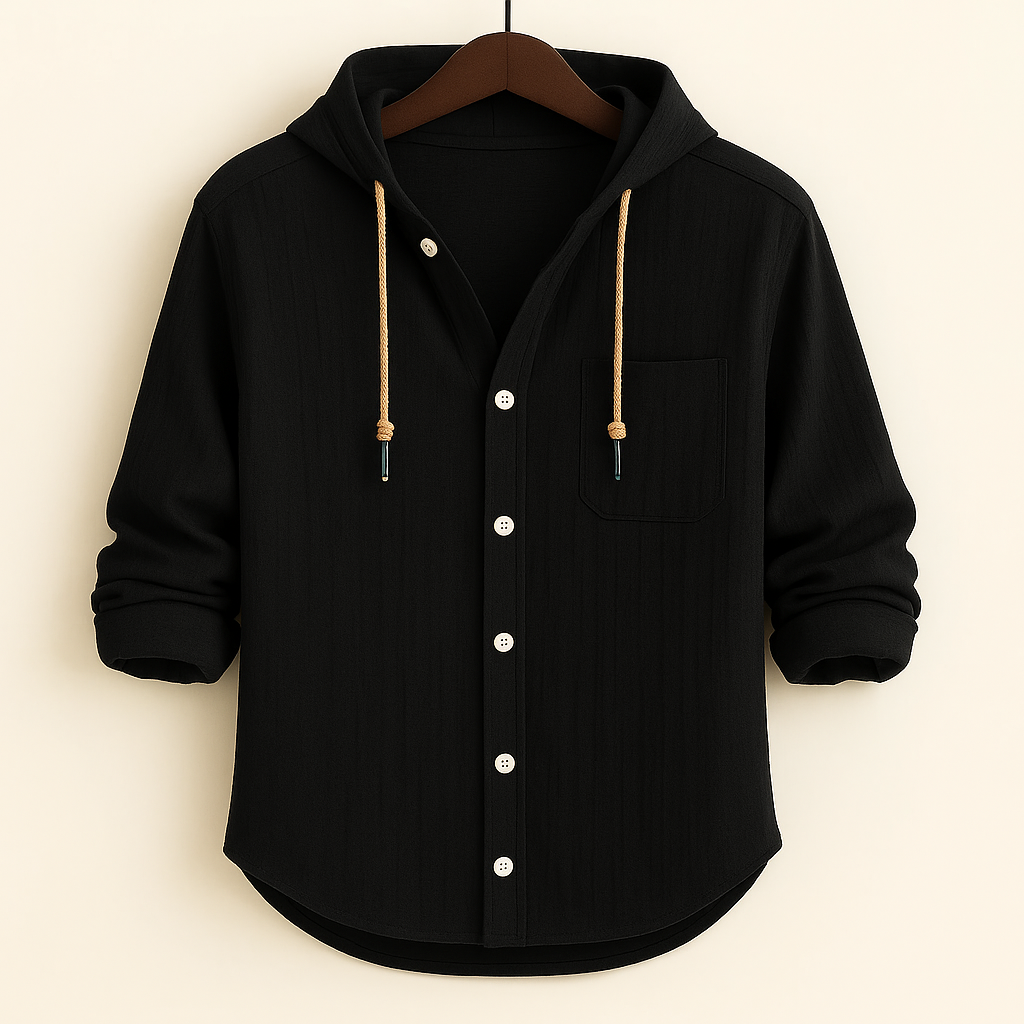 DUMONT LYON™ | CAMICIA DI LUSSO IN MORBIDO COTONE CON CAPPUCCIO