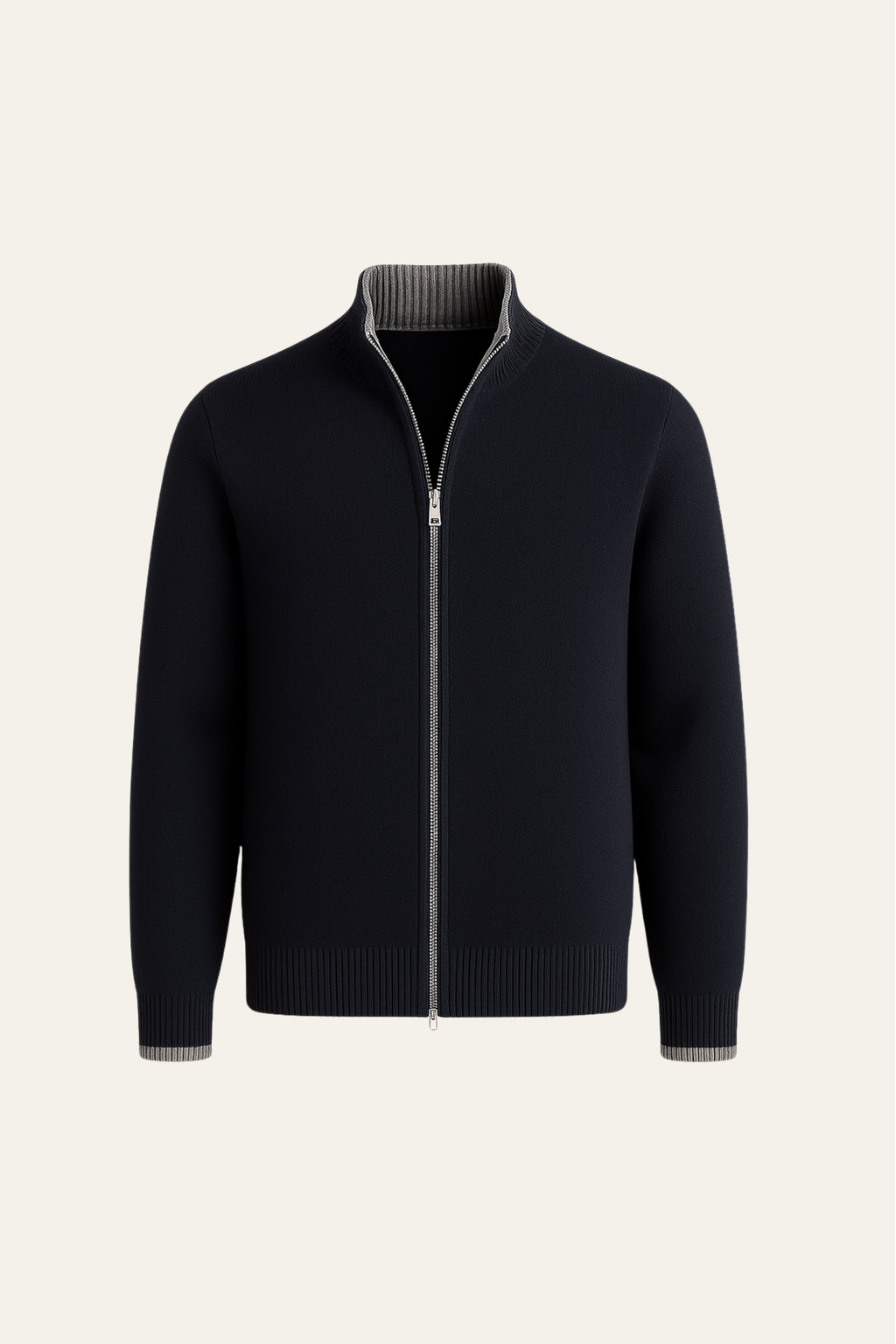 Cardigan zippé Leonardo Marine