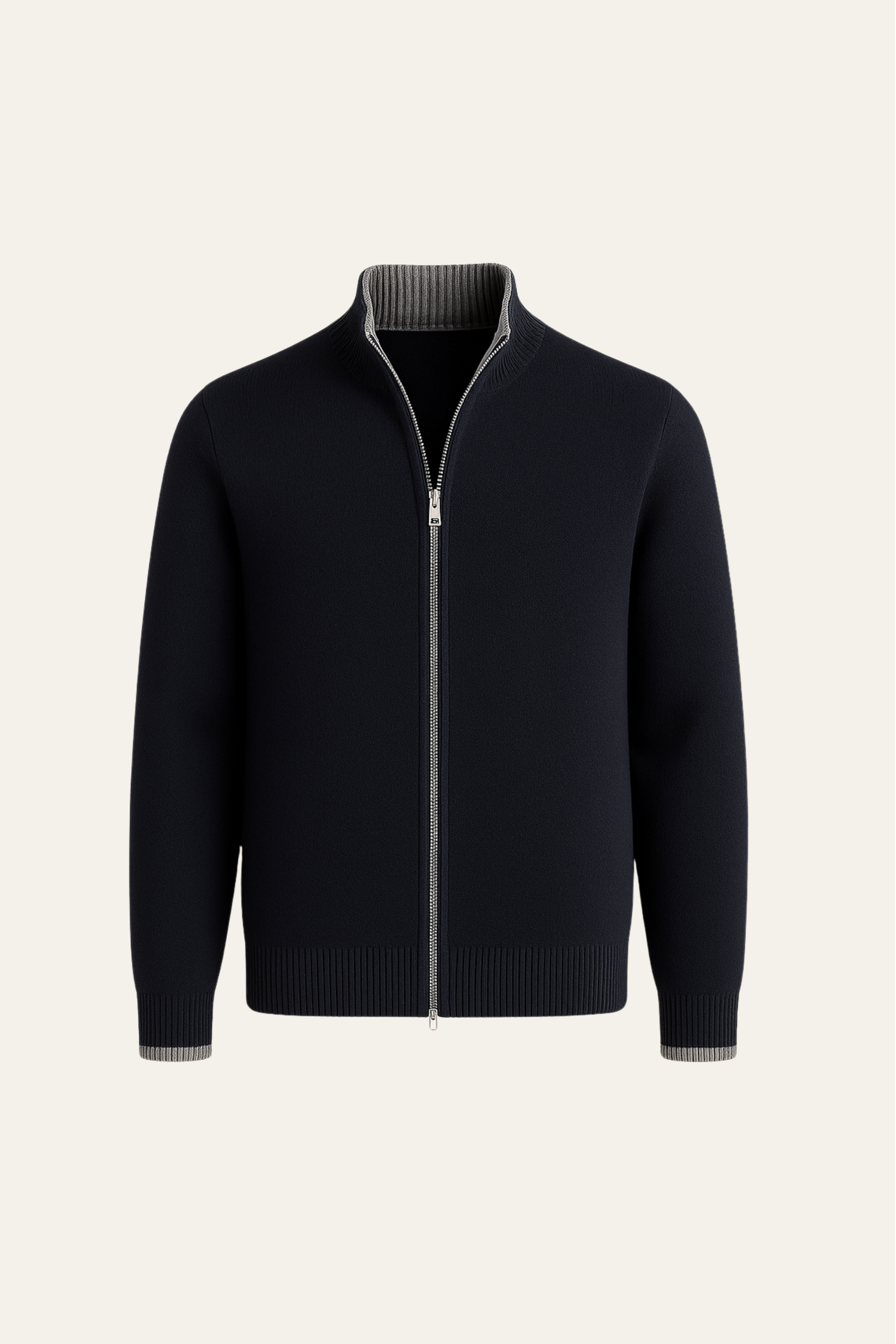 Cardigan zippé Leonardo Marine