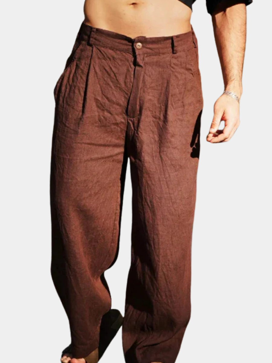 Marchmel | PANTALONS EN LIN À JAMBES LARGES