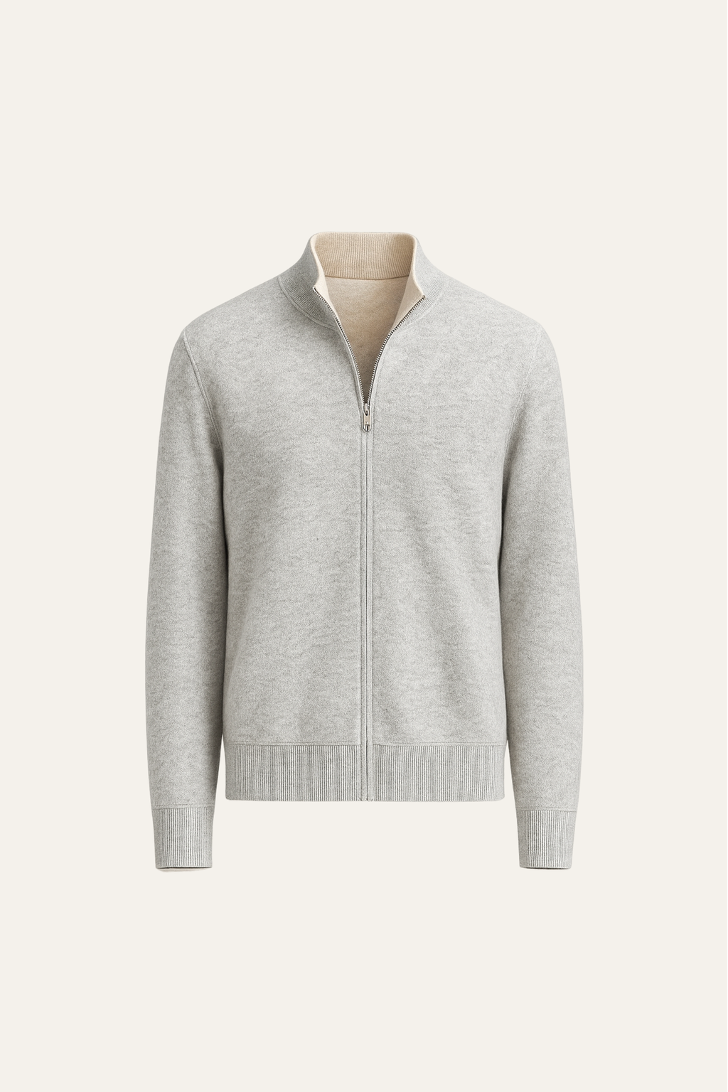 Marciello Gilet Réversible en Cachemire Beige & Gris