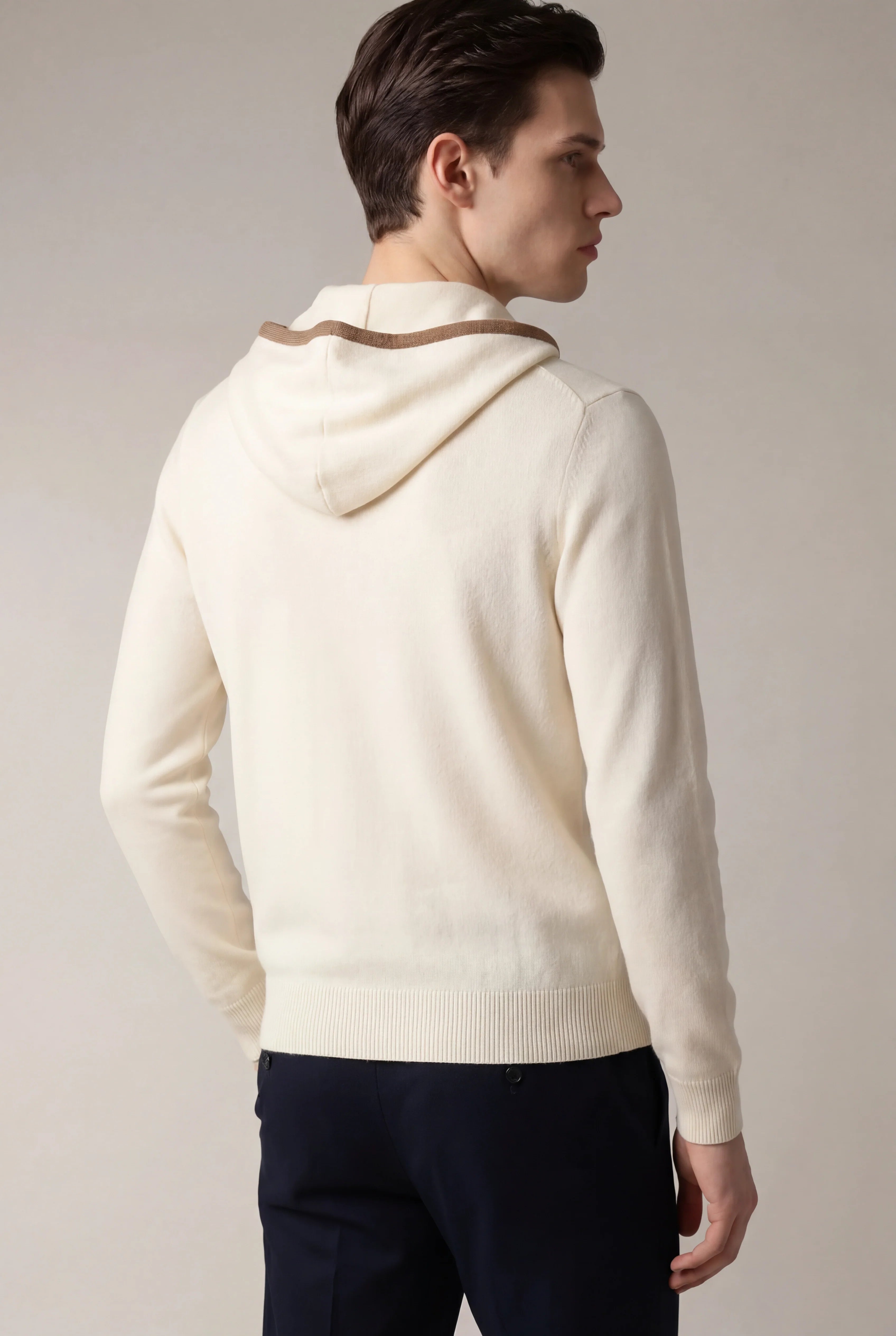 Hoodie Santoni Extrafine Crème