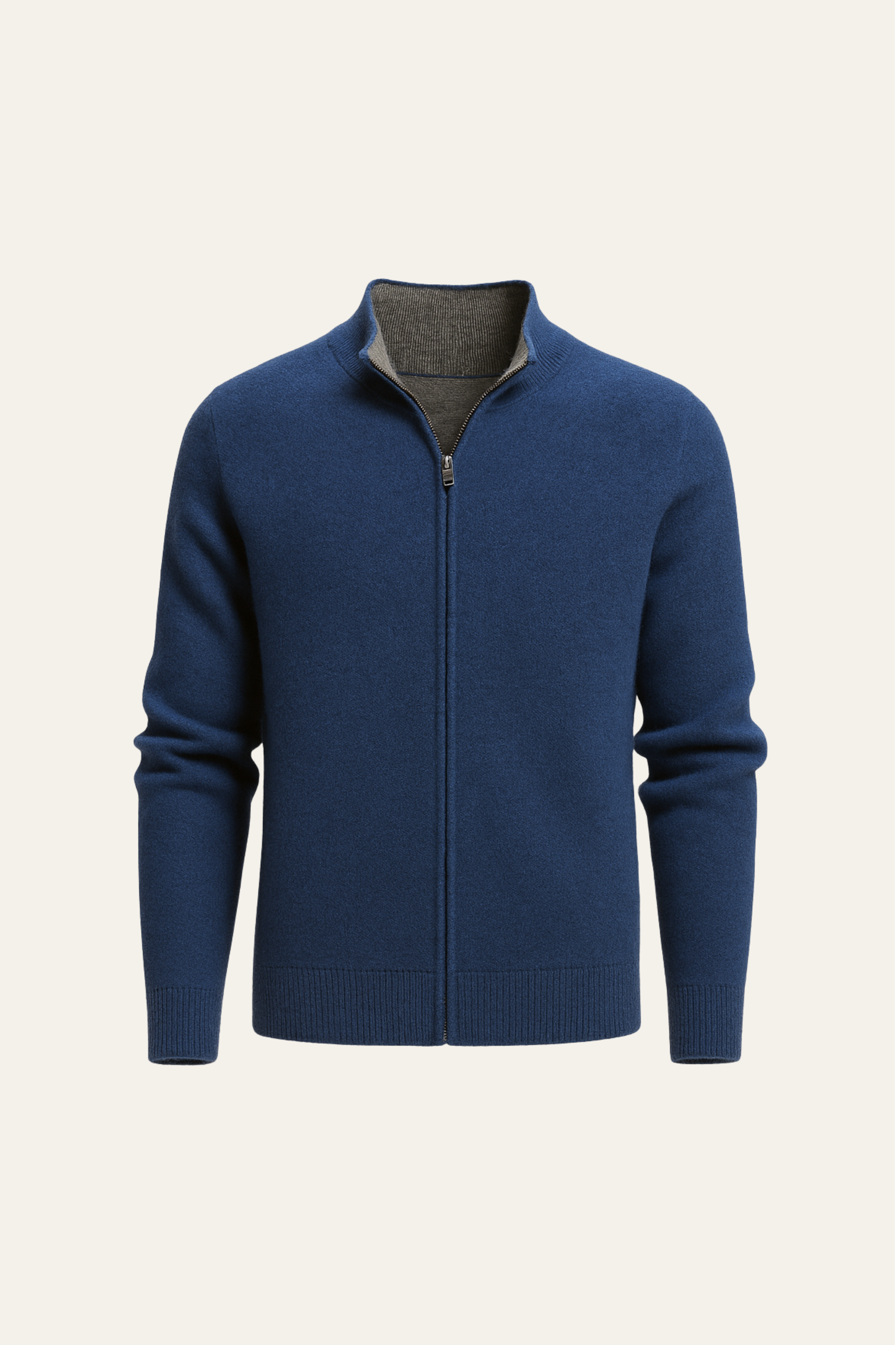 GEORGIO ZIP EN MAILLE RÉVERSIBLE MARINE