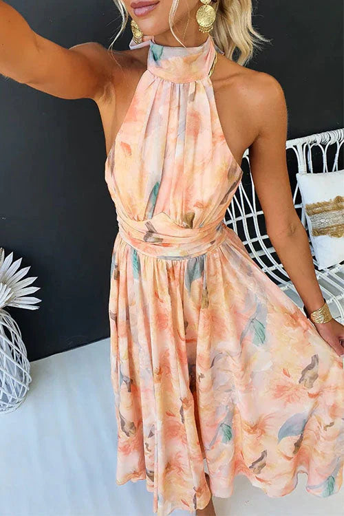 Marchmel | Robe femme longue élégante aquarelle pour l’été