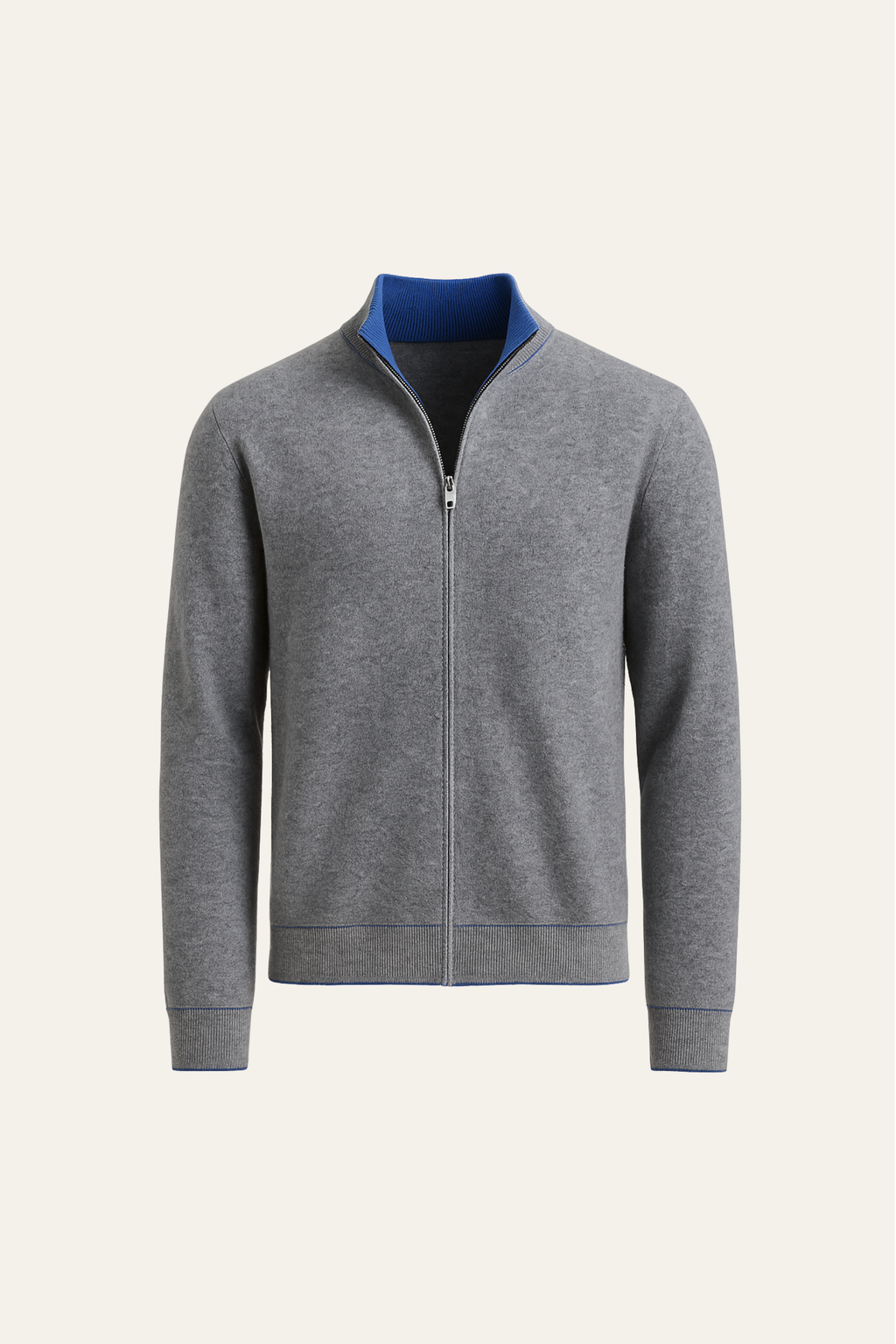 GEORGIO ZIP EN MAILLE RÉVERSIBLE MARINE