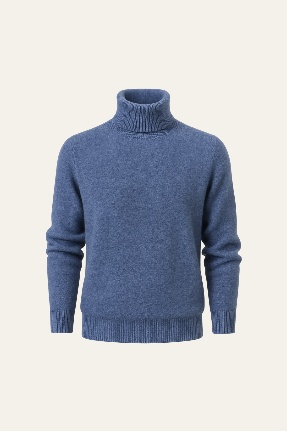 Col roulé Carezza en cachemire bleu