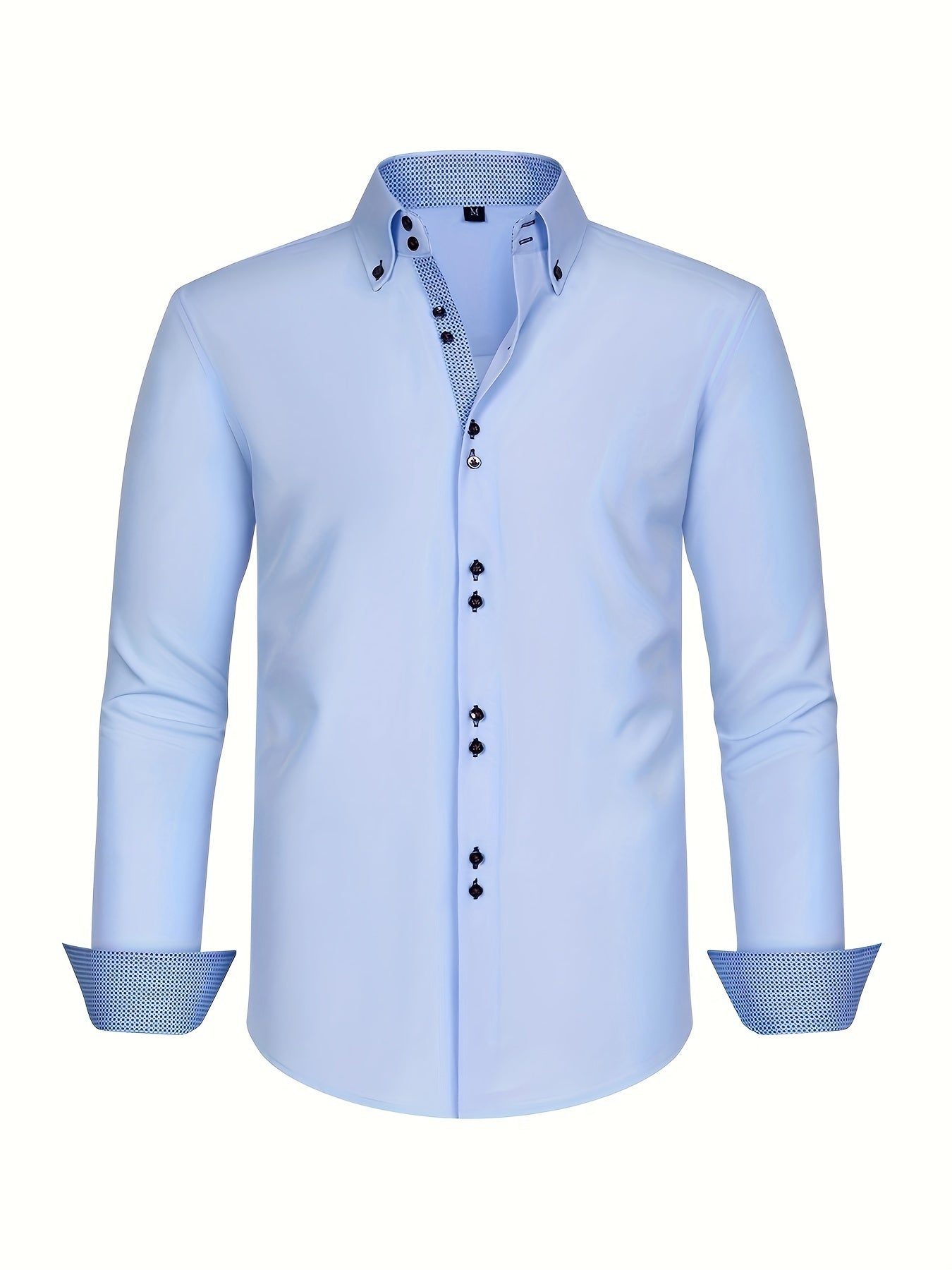 ALBERTO | CAMICIA ELEGANTE LEGGERA CON PARTICOLARI A CONTRASTO