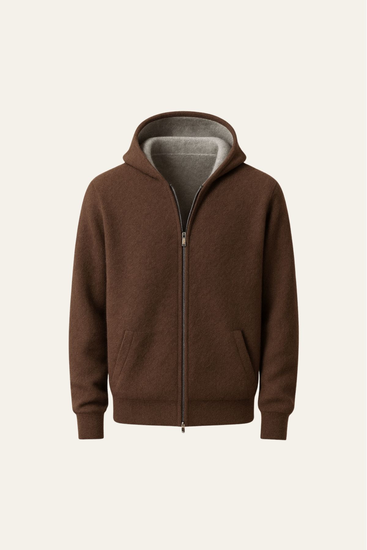 Gilet Zippé Marco Marron
