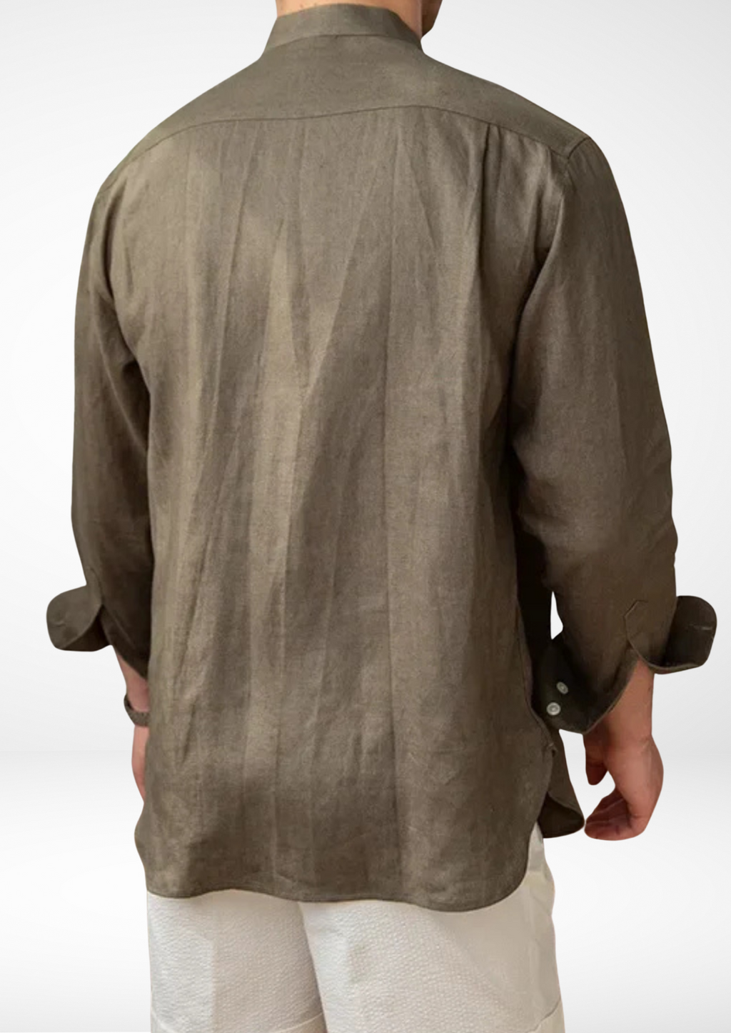 Marchmel | CHEMISE EN LIN BRUNELLO EN BORD DE MER - Olive