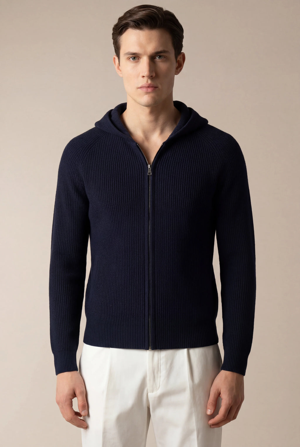 HOODIE EN CÂBLE NAVY SIRO