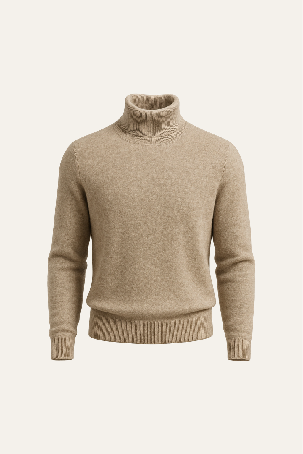 Col roulé en cachemire Carezza Beige foncé