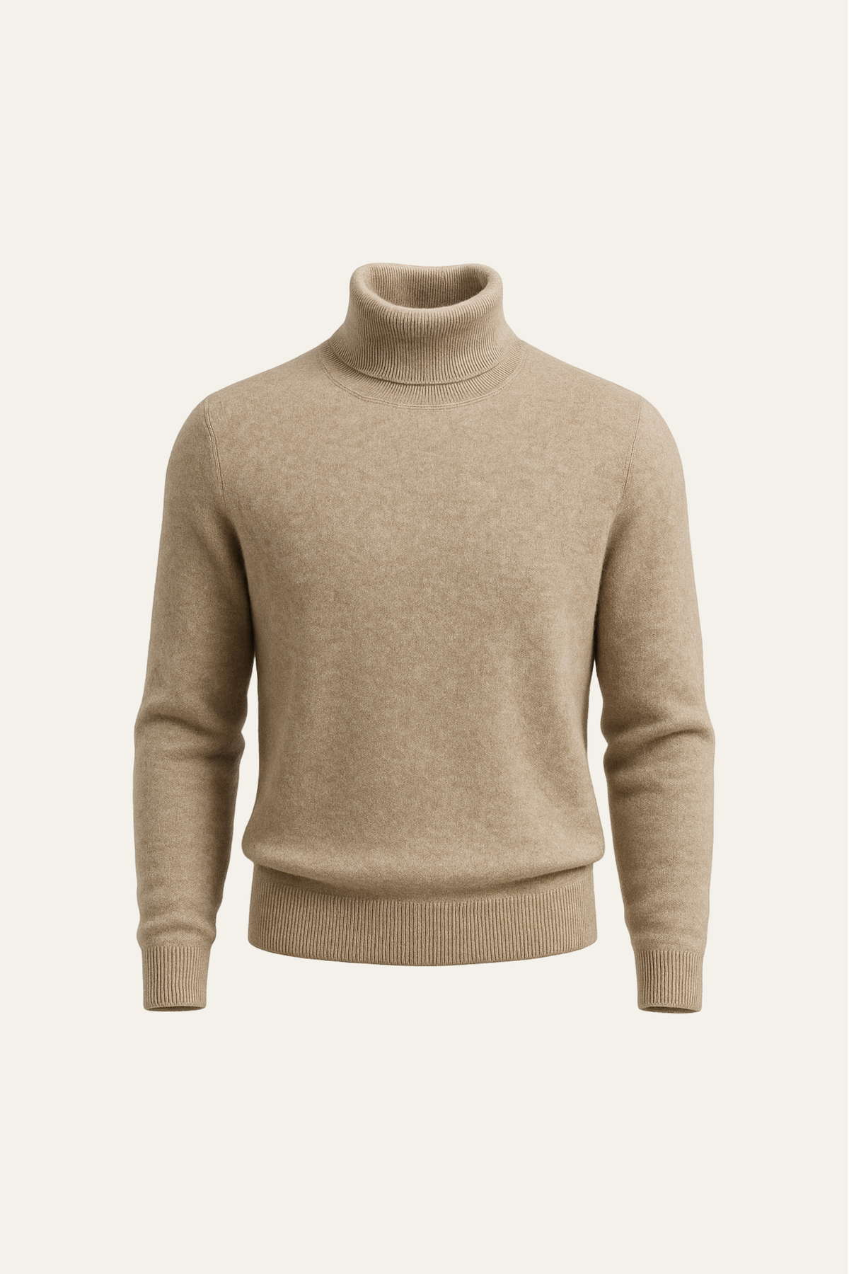 Col roulé en cachemire Carezza Beige foncé