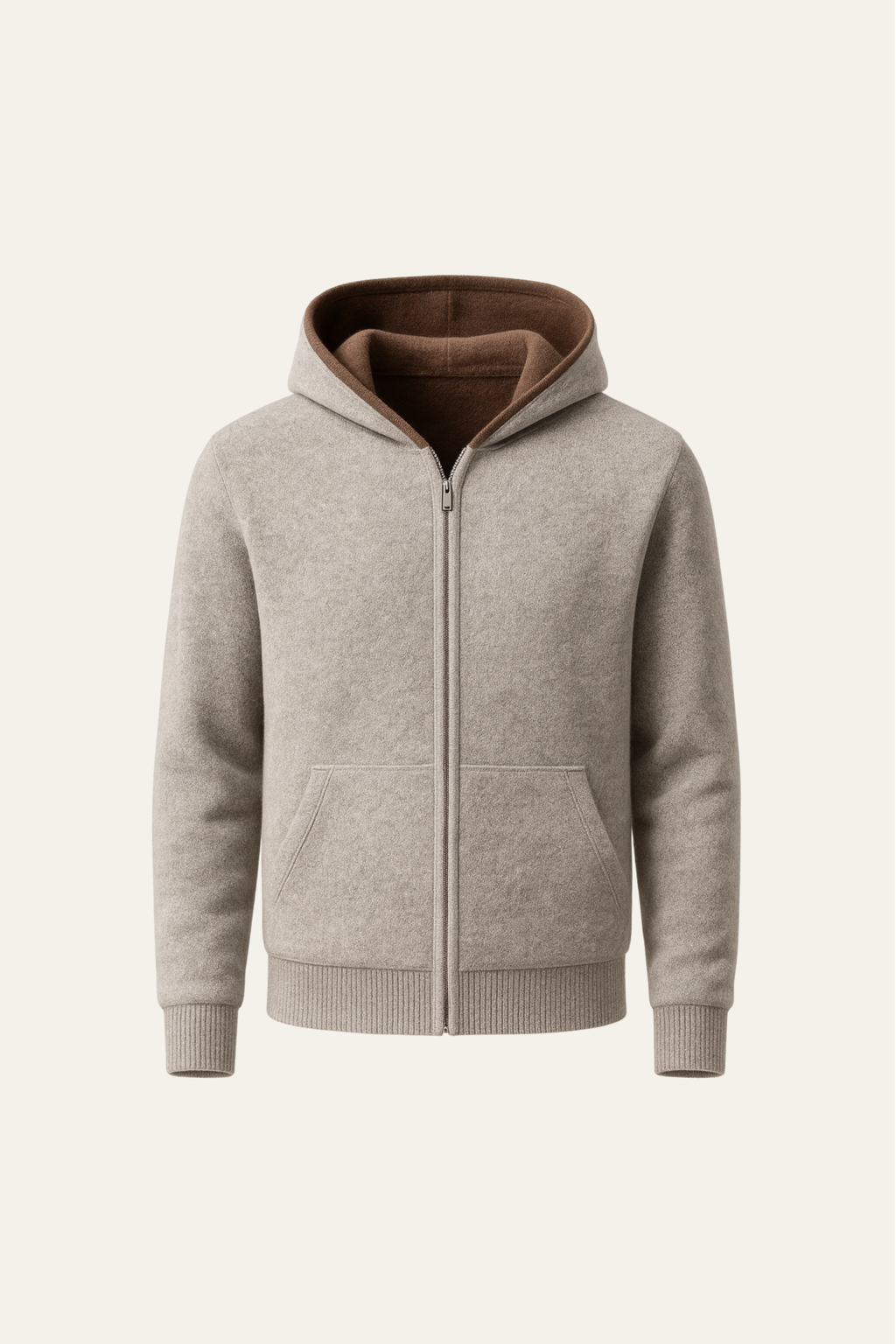 Gilet Zippé Marco Marron