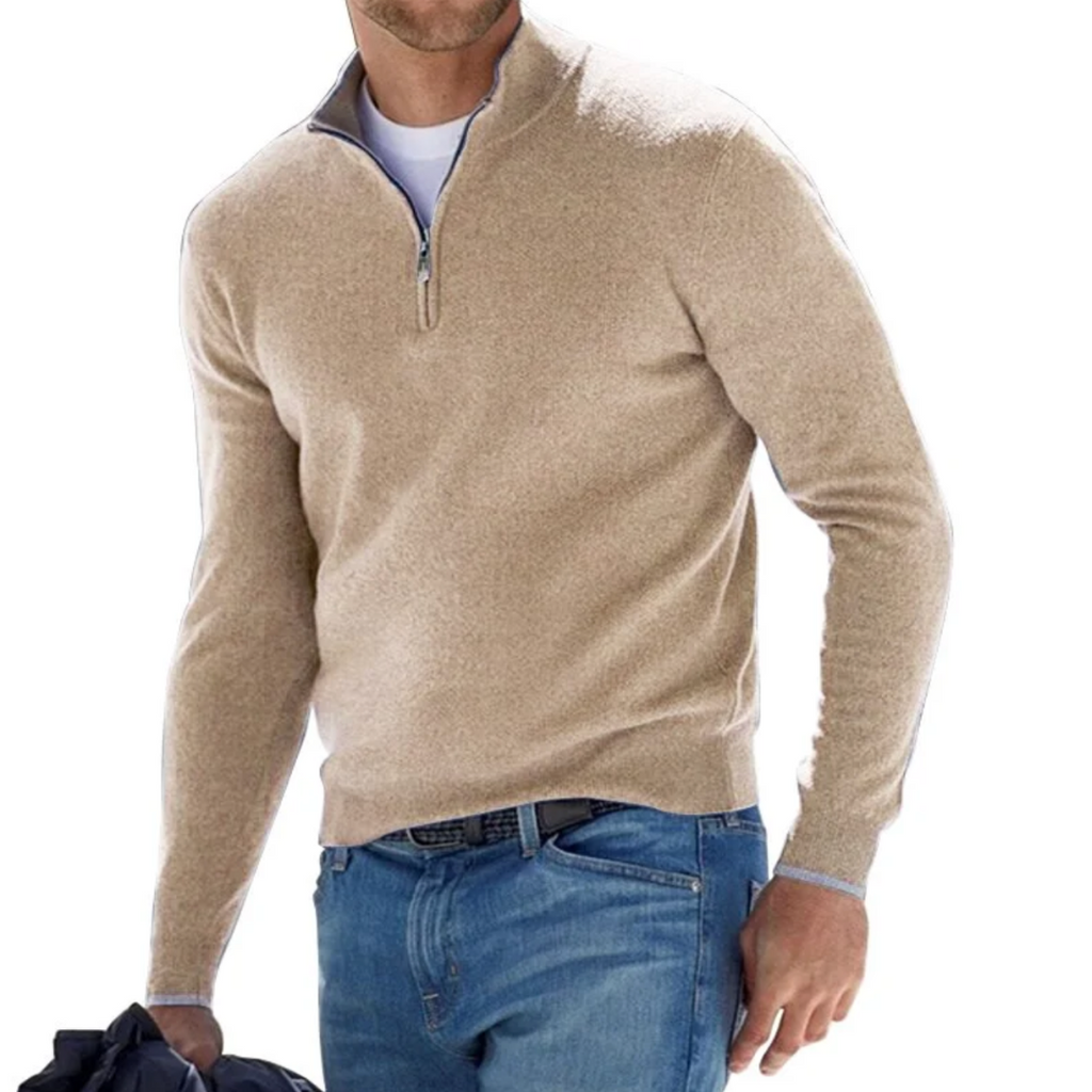 Marchmel | Homme Pull Col Zippé Élégant Hiver