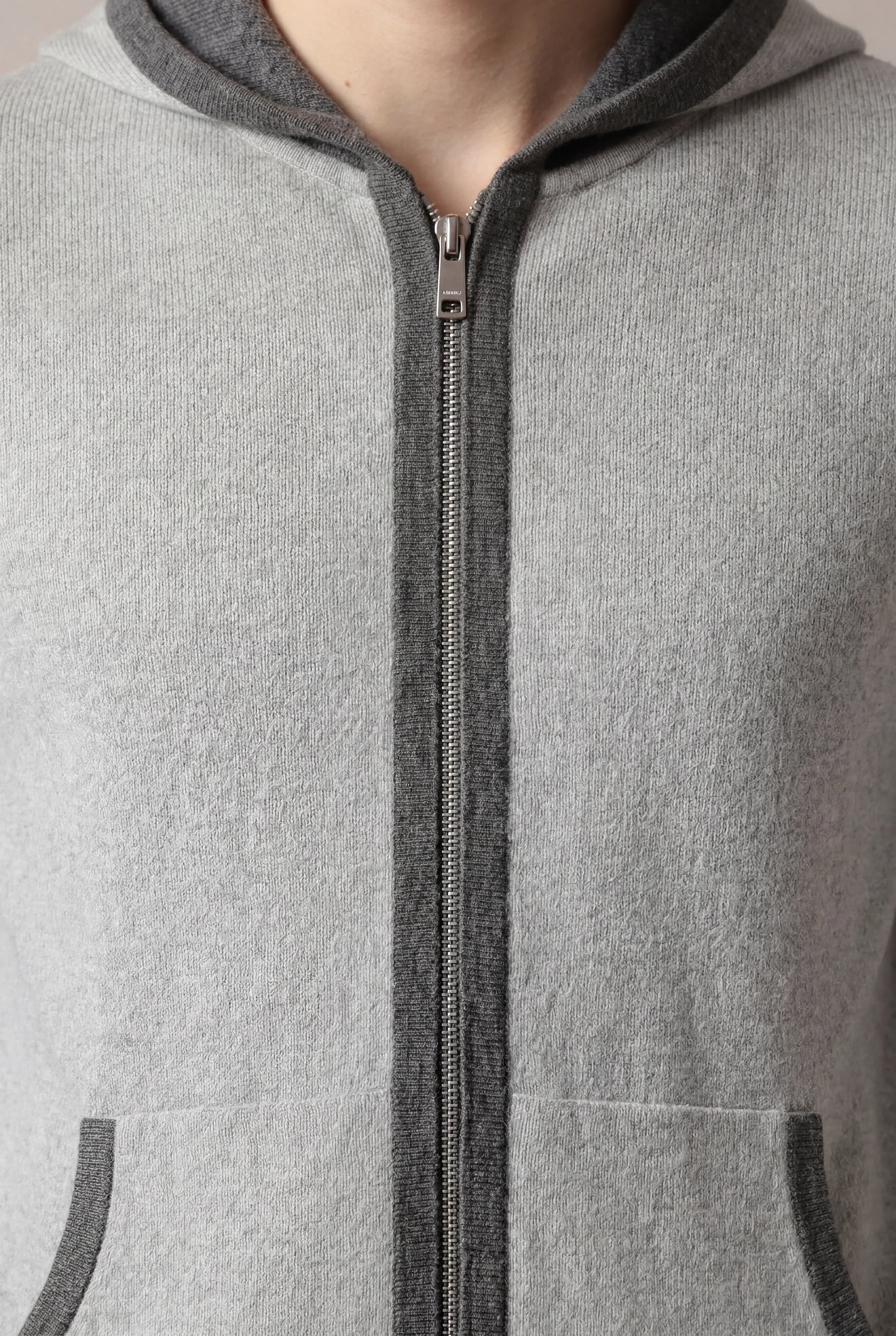 Hoodie Santoni Extrafine Gris