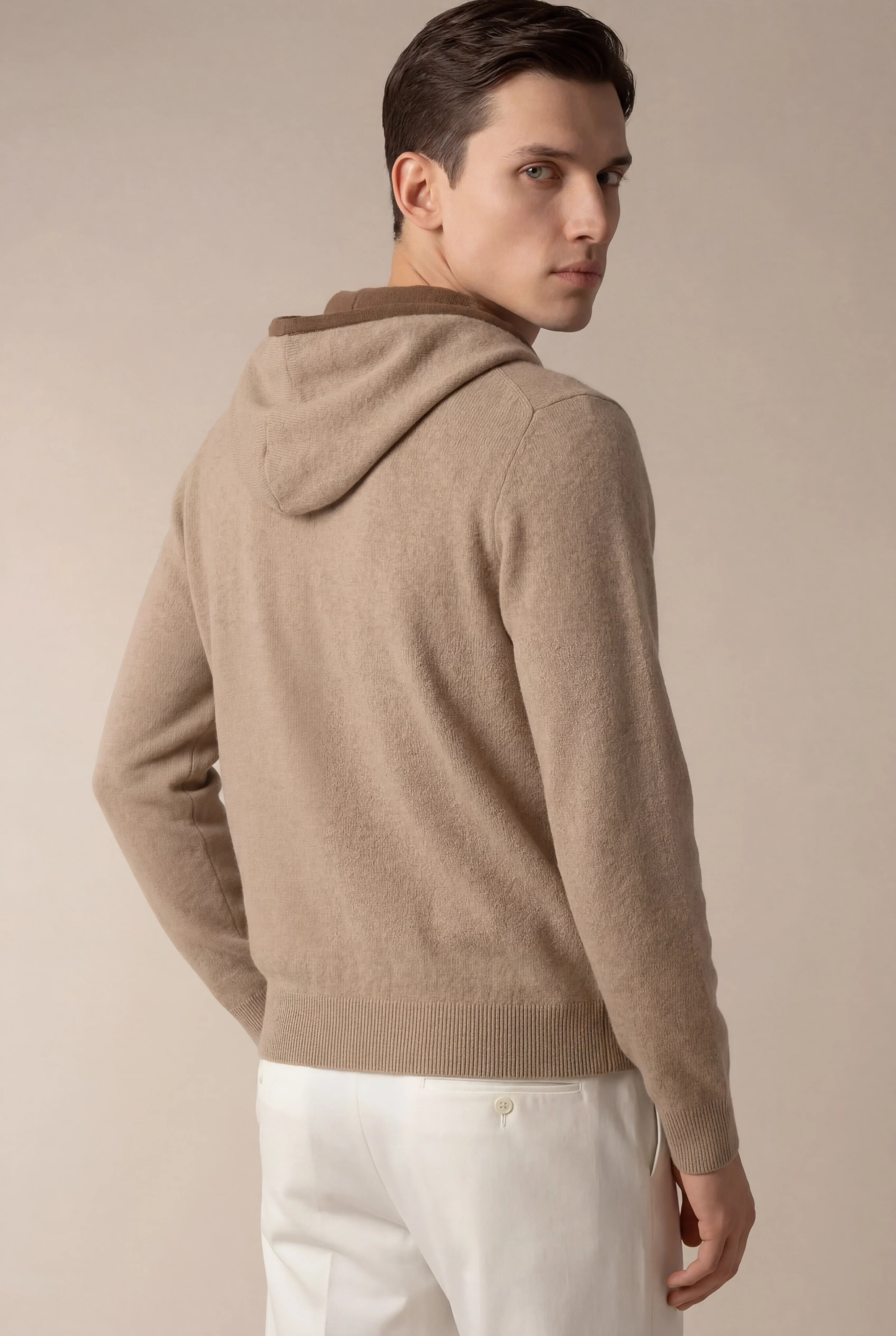 Hoodie Santoni Extrafine Crème