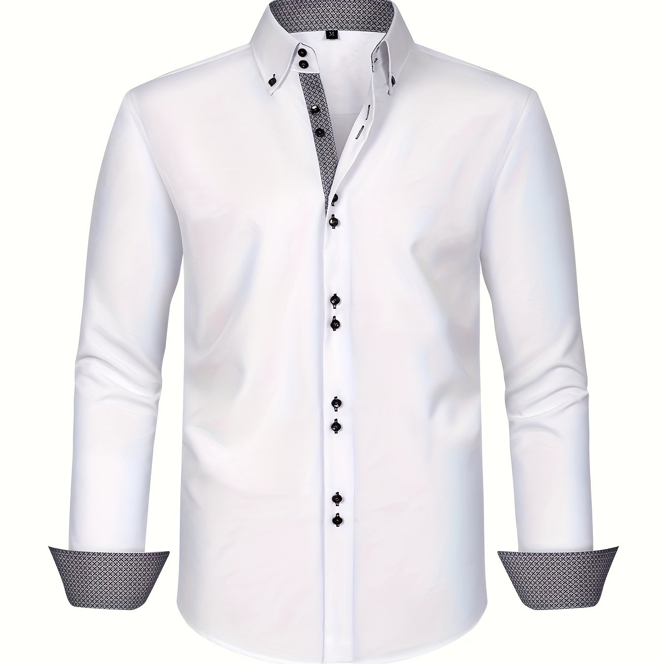 ALBERTO | CAMICIA ELEGANTE LEGGERA CON PARTICOLARI A CONTRASTO