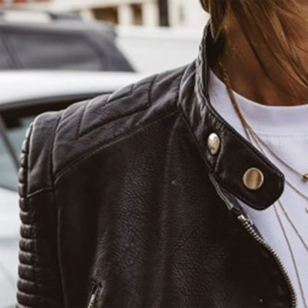 Marchmel | Femme Veste en Cuir Élégante Automne
