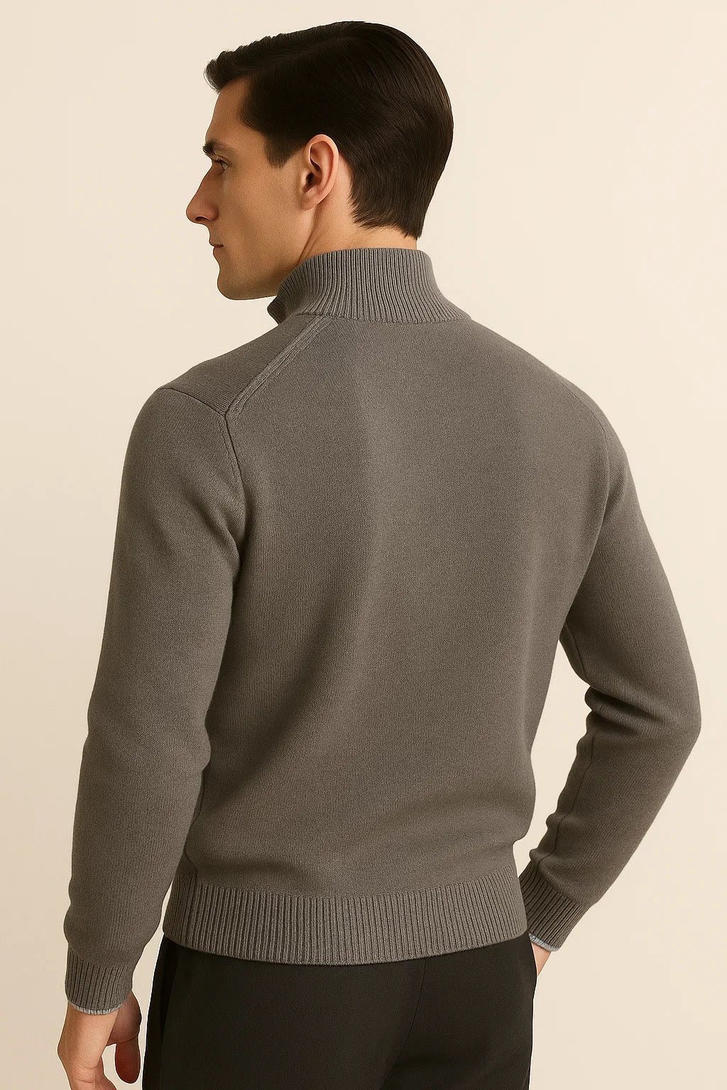Cardigan zippé Leonardo Gris