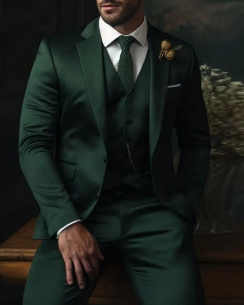 Marchmel | Costume homme avec gilet ensemble 3 pièces silhouette ajustée